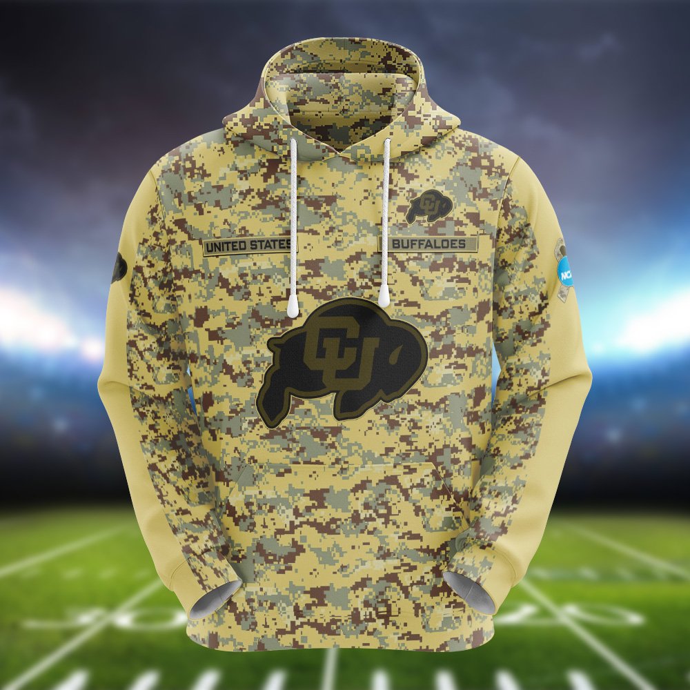 Alternative view of Colorado Buffaloes Camouflage Hoodie, Sweatshirt, T-shirt, Zipper 2024 Version Customized  Your Name And Number, Shirts For Football Fans, Sport Gifts ETHY-53721