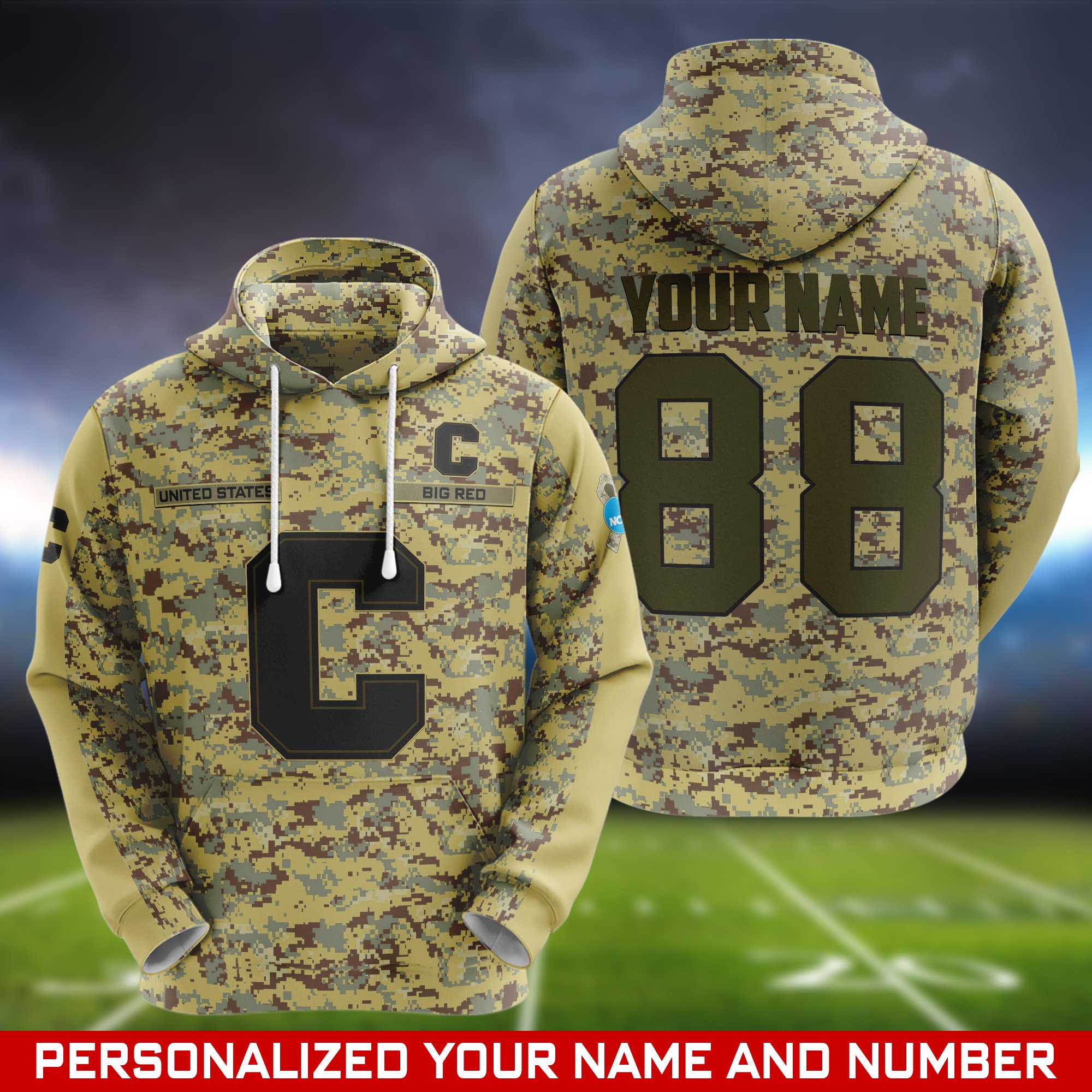 Cornell Big Red Camouflage Hoodie, Sweatshirt, T-shirt, Zipper 2024 Version Customized  Your Name And Number, Shirts For Football Fans, Sport Gifts ETHY-53721