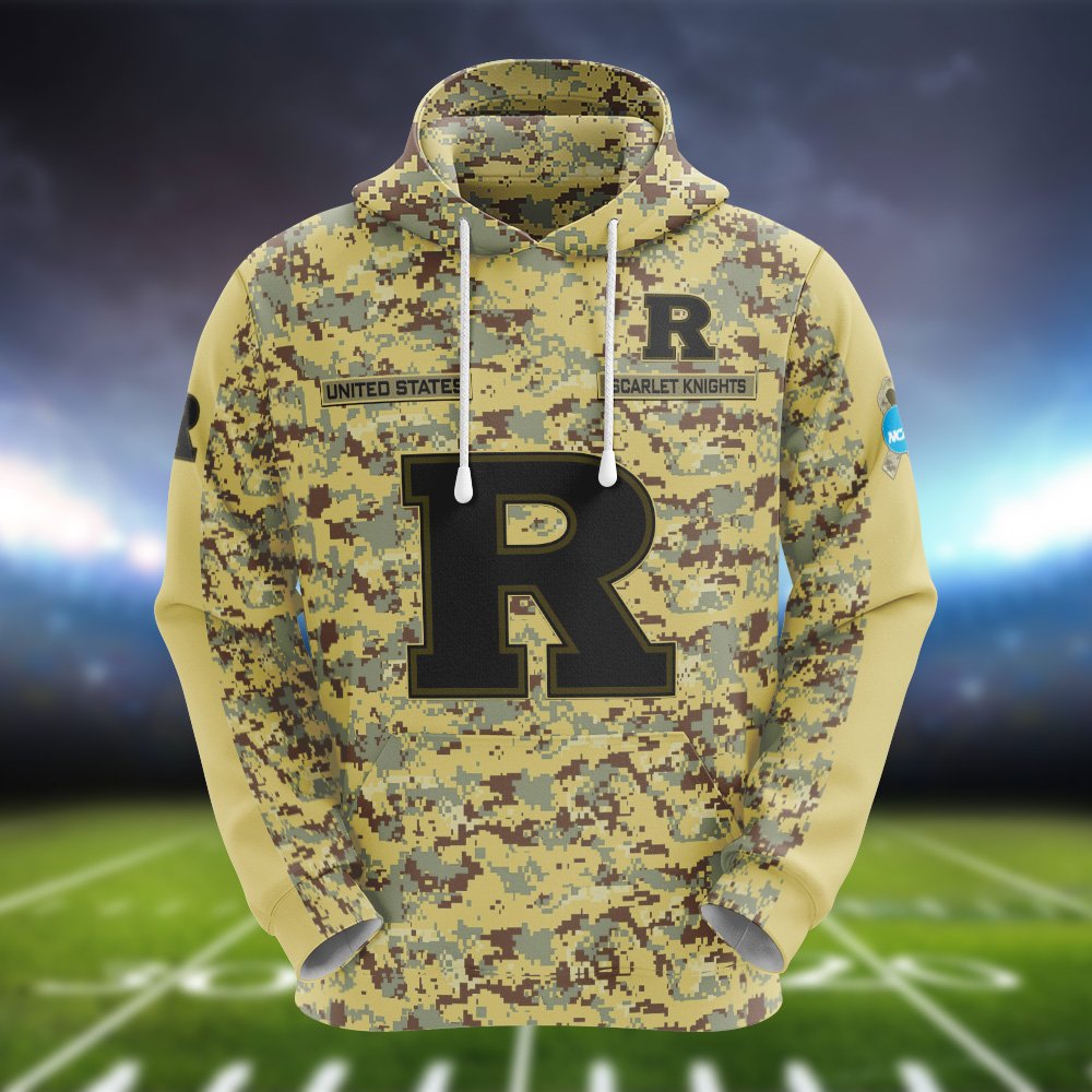 Alternative view of Rutgers Scarlet Knights Camouflage Hoodie, Sweatshirt, T-shirt, Zipper 2024 Version Customized  Your Name And Number, Shirts For Football Fans, Sport Gifts ETHY-53721