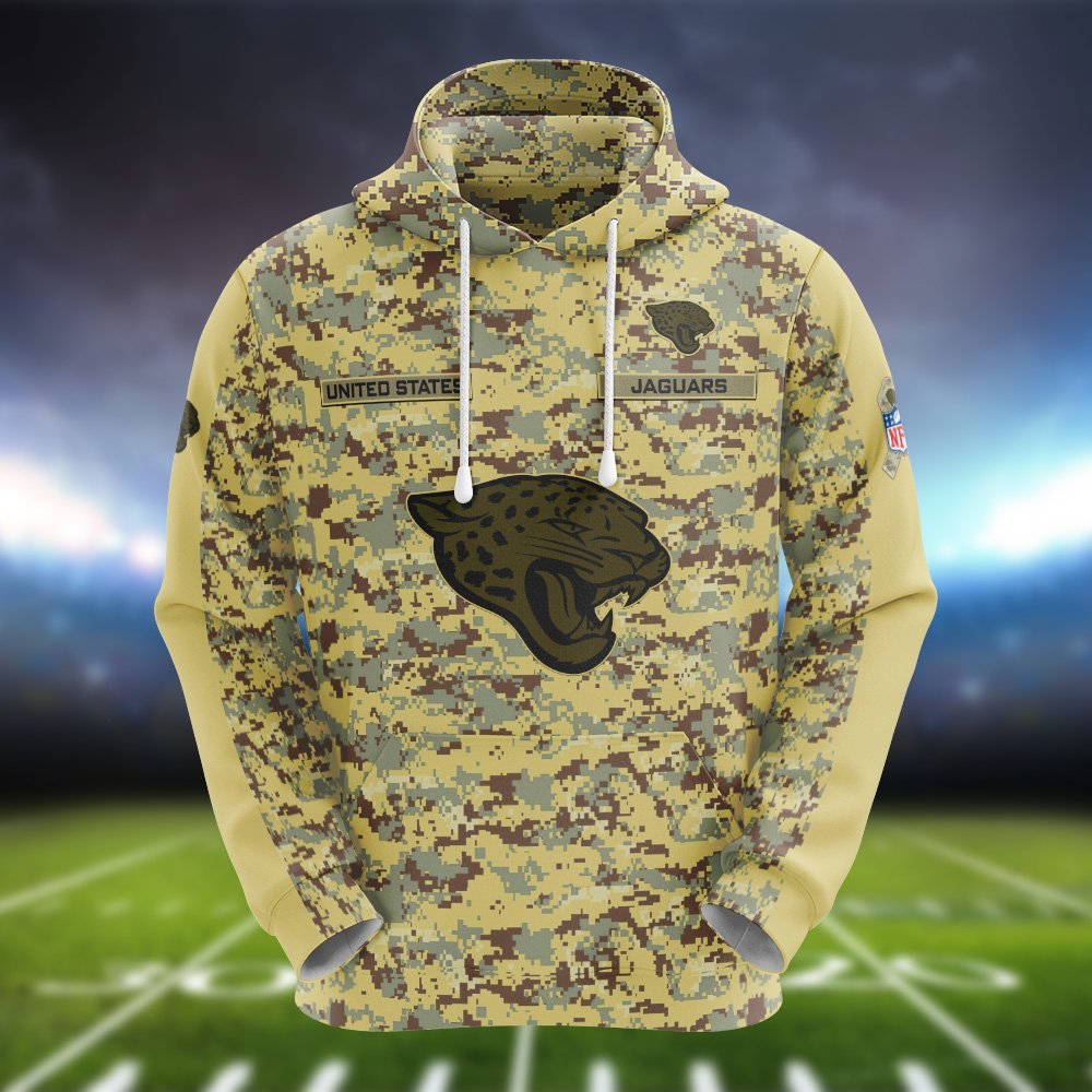 Alternative view of Jacksonville Jaguars Camouflage Hoodie, Sweatshirt, T-shirt, Zipper 2024 Version Customized  Your Name And Number, Shirts For Football Fans, Sport Gifts ETHY-53721