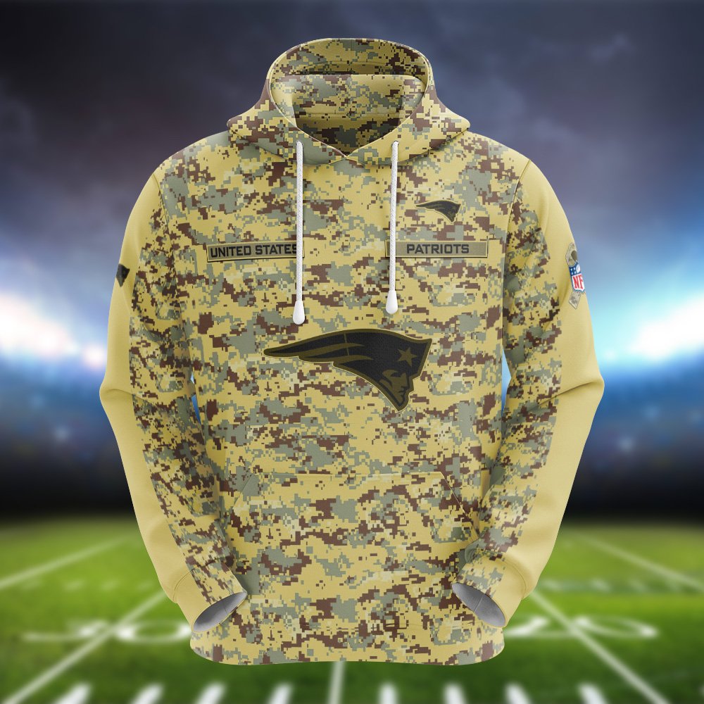 Alternative view of New England Patriots Camouflage Hoodie, Sweatshirt, T-shirt, Zipper 2024 Version Customized  Your Name And Number, Shirts For Football Fans, Sport Gifts ETHY-53721
