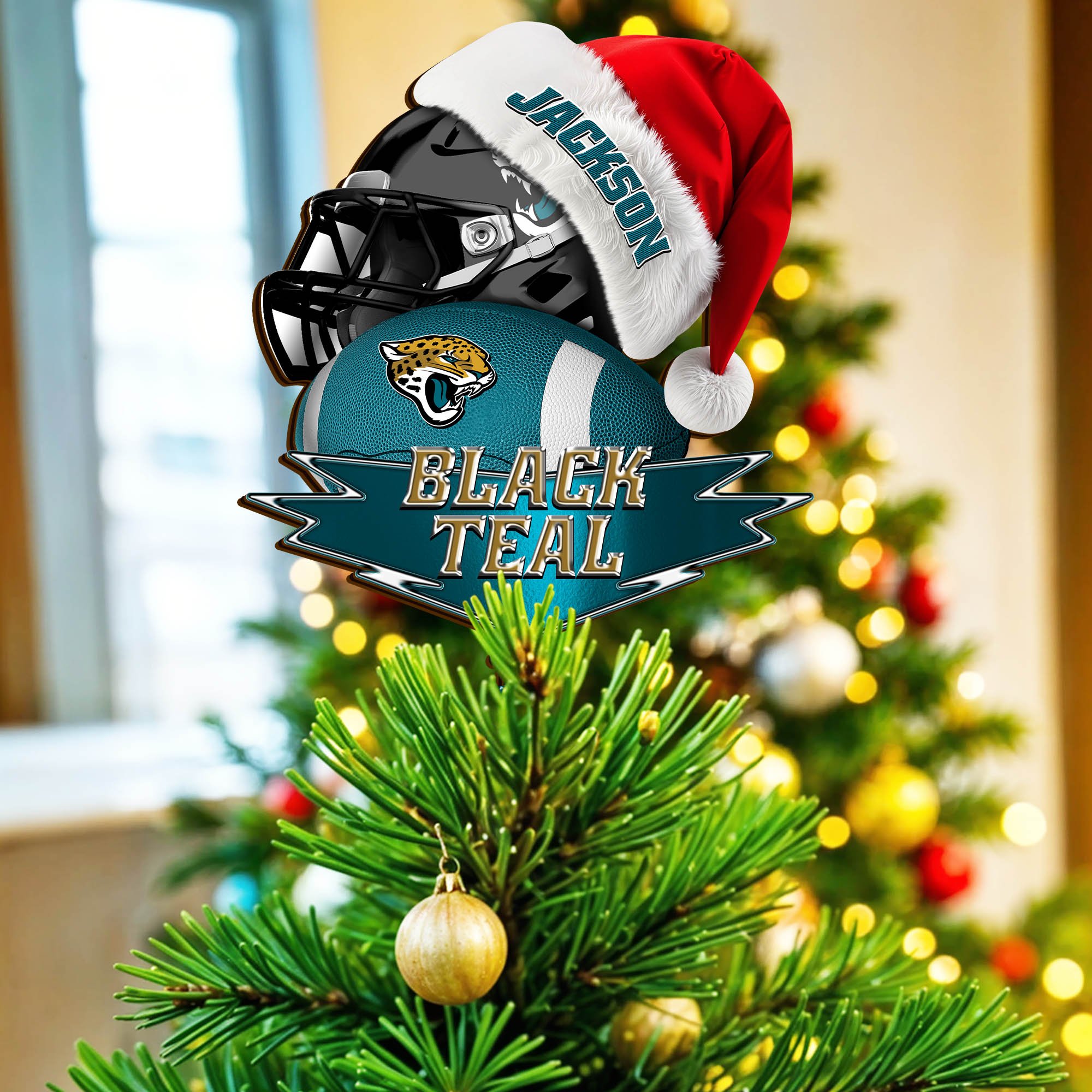 Jacksonville Jaguars Tree Topper 2024 Version Custom Your Name, Christmas Tree Topper For Sport Lovers, Christmas Tree Decor, Sport Gifts ETHY-62754