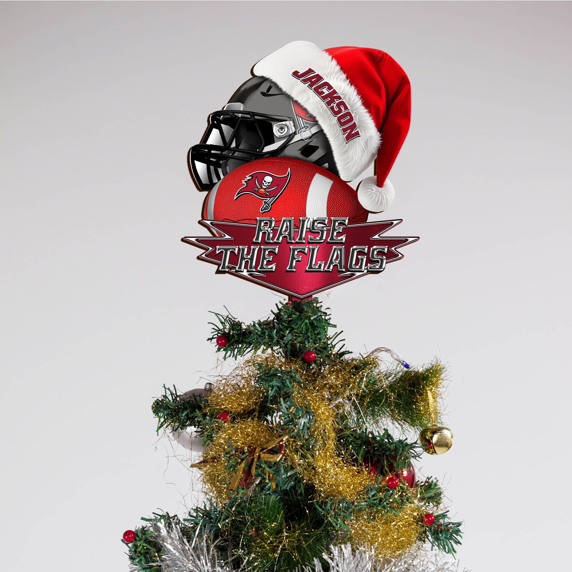 Alternative view of Tampa Bay Buccaneers Tree Topper 2024 Version Custom Your Name, Christmas Tree Topper For Sport Lovers, Christmas Tree Decor, Sport Gifts ETHY-62754