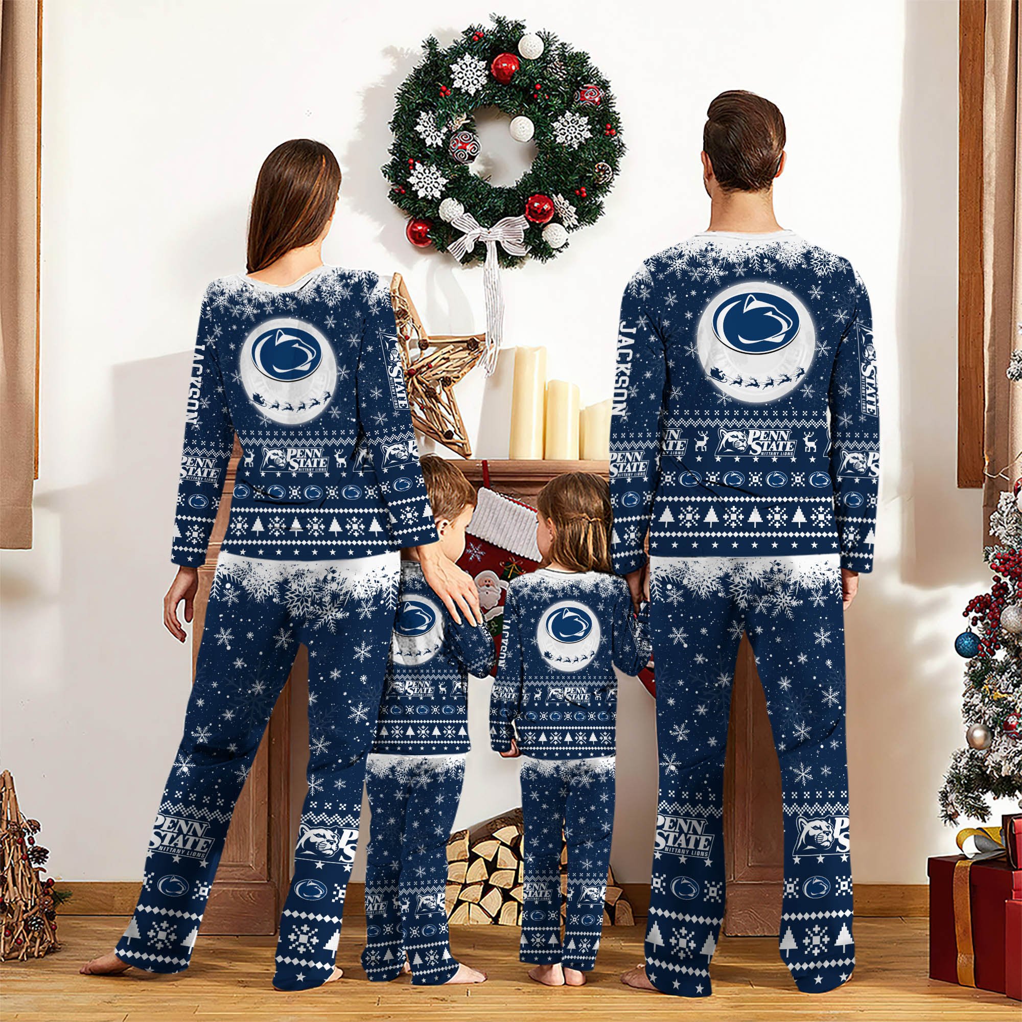 Alternative view of Penn State Nittany Lions Sport Pajamas 2024 Version Personalized Your Name, Sport Pajamas For Family, Christmas Gifts For Fans, Gifts For Kid ETHY-62762