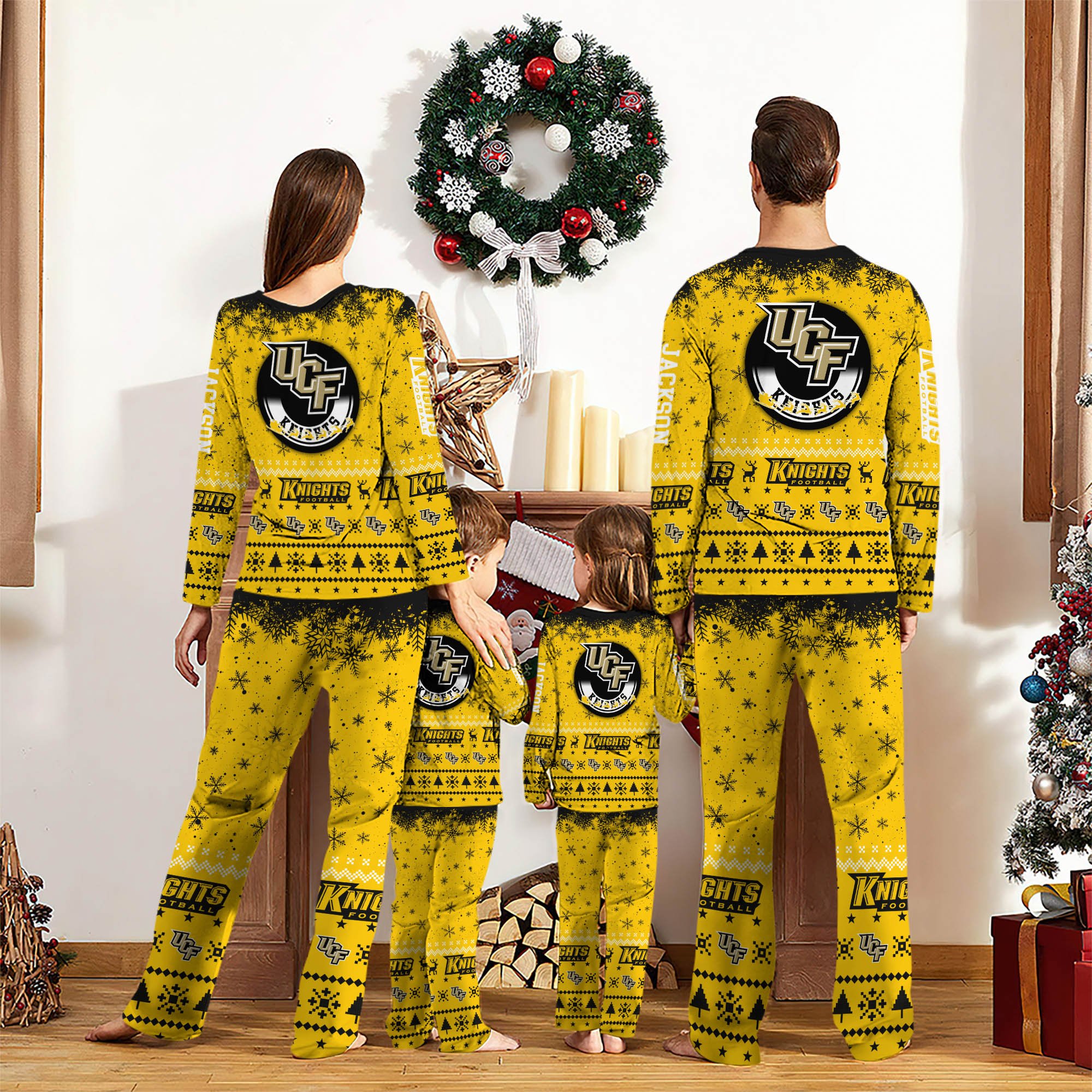 Alternative view of UCF Knights Sport Pajamas 2024 Version Personalized Your Name, Sport Pajamas For Family, Christmas Gifts For Fans, Gifts For Kid ETHY-62762