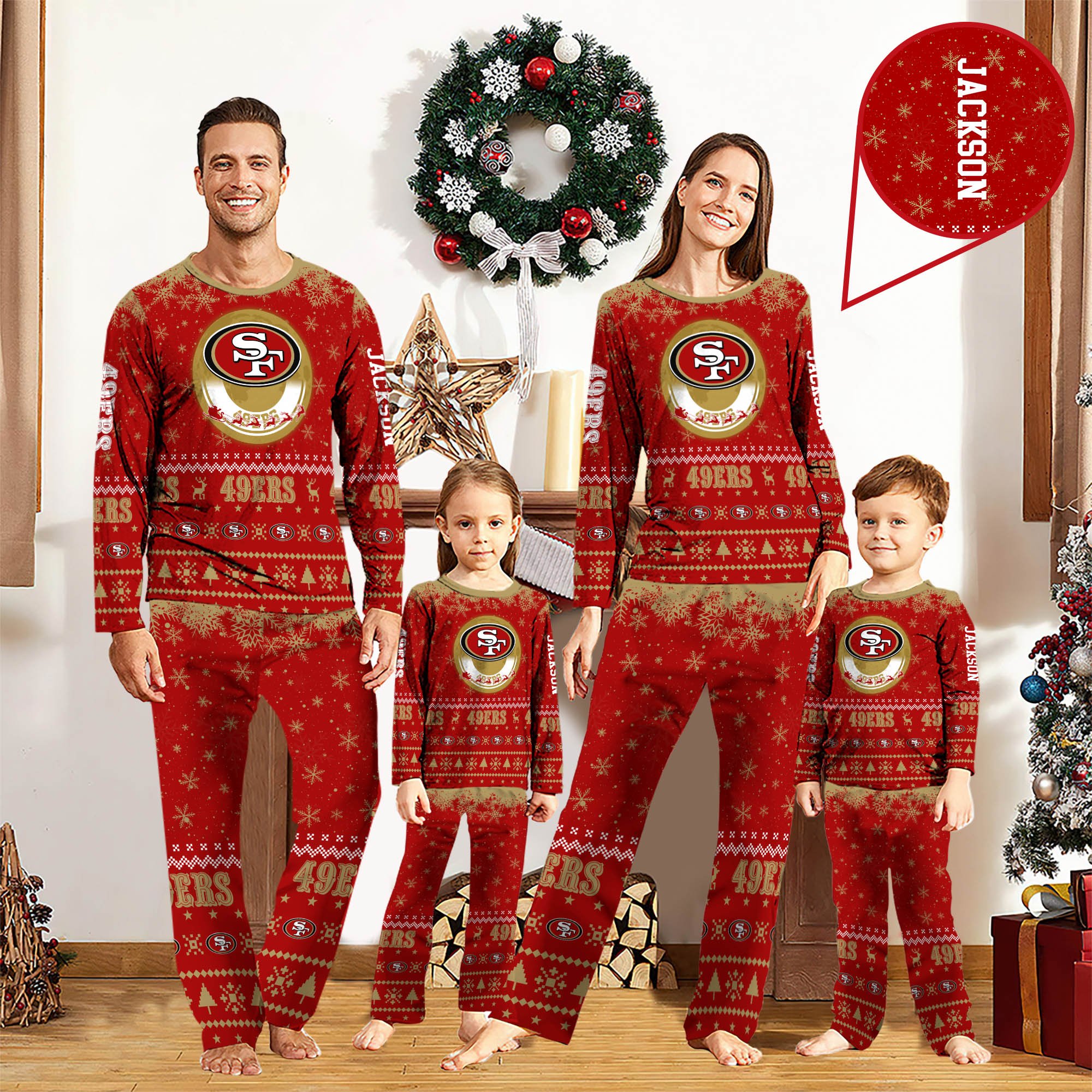 San Francisco 49ers Sport Pajamas 2024 Version Personalized Your Name, Sport Pajamas For Family, Christmas Gifts For Fans, Gifts For Kid ETHY-62762