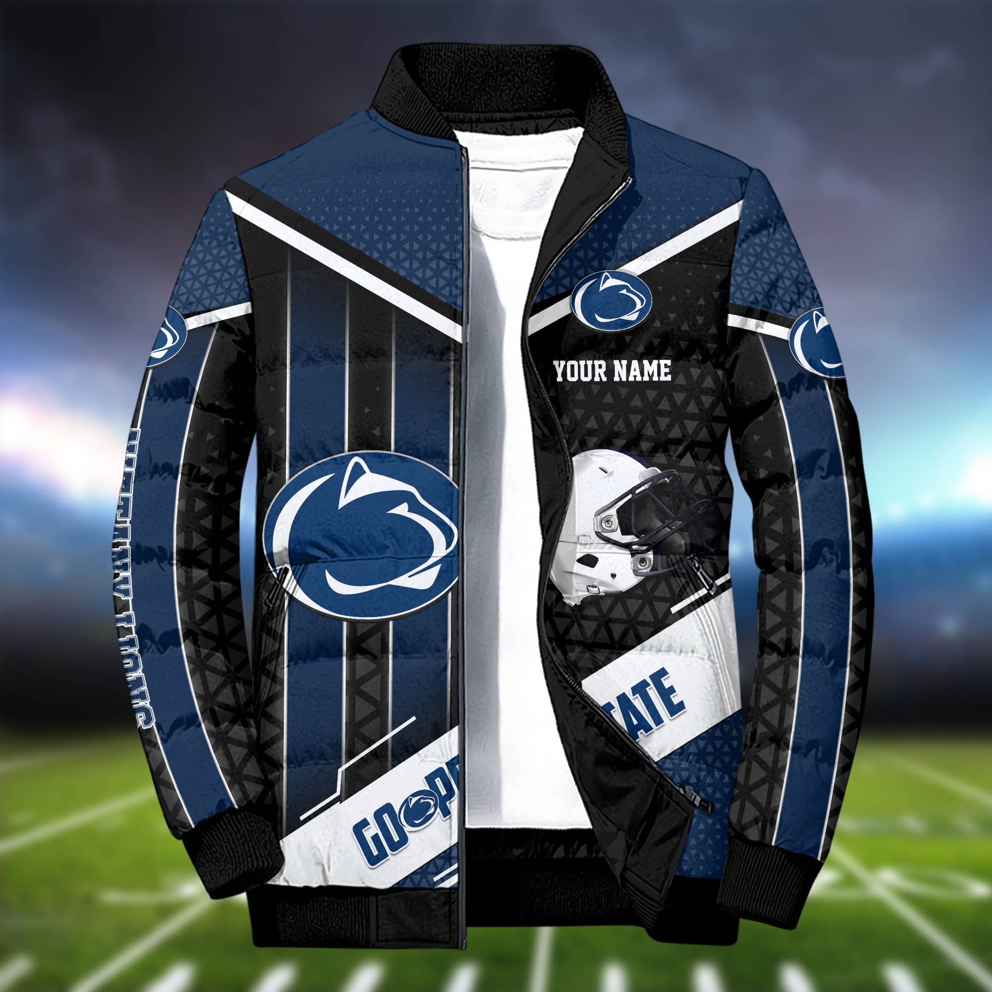 Alternative view of Penn State Nittany Lions Puffer Jacket And Sweatpants 2024 Version Personalized Your Name, Puffer Jacket For Sport Fans, Sport Sweatpants, Gifts For Sport Lovers ETHY-62775