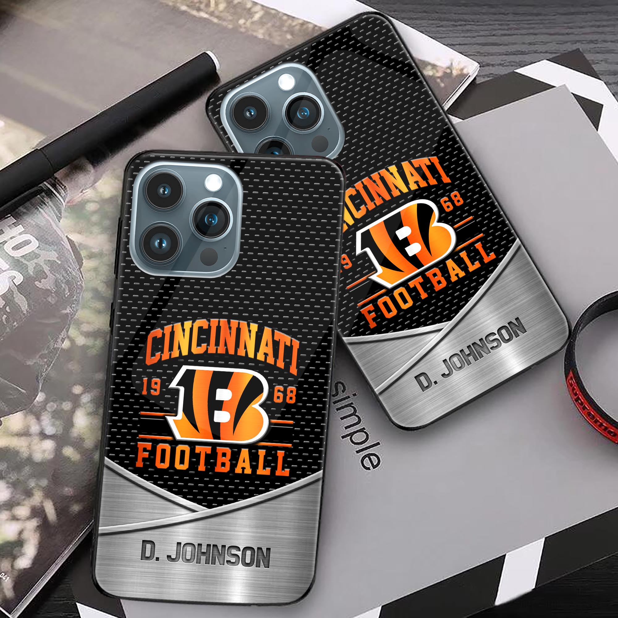Alternative view of Cincinnati Bengals Phonecase Personalized Your Name 2024 Versions, Sport Phoncase Accessory, Sport Phonecase For Fan,  Fan Gifts EHIVM-52158