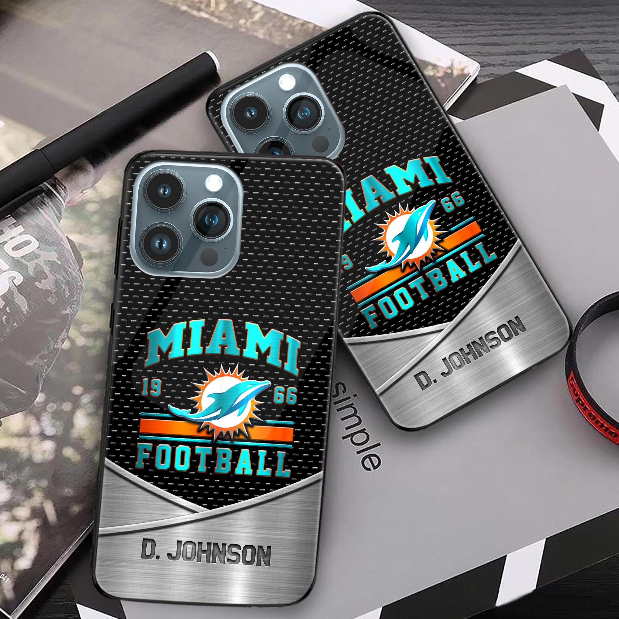 Alternative view of Miami Dolphins Phonecase Personalized Your Name 2024 Versions, Sport Phoncase Accessory, Sport Phonecase For Fan,  Fan Gifts EHIVM-52158