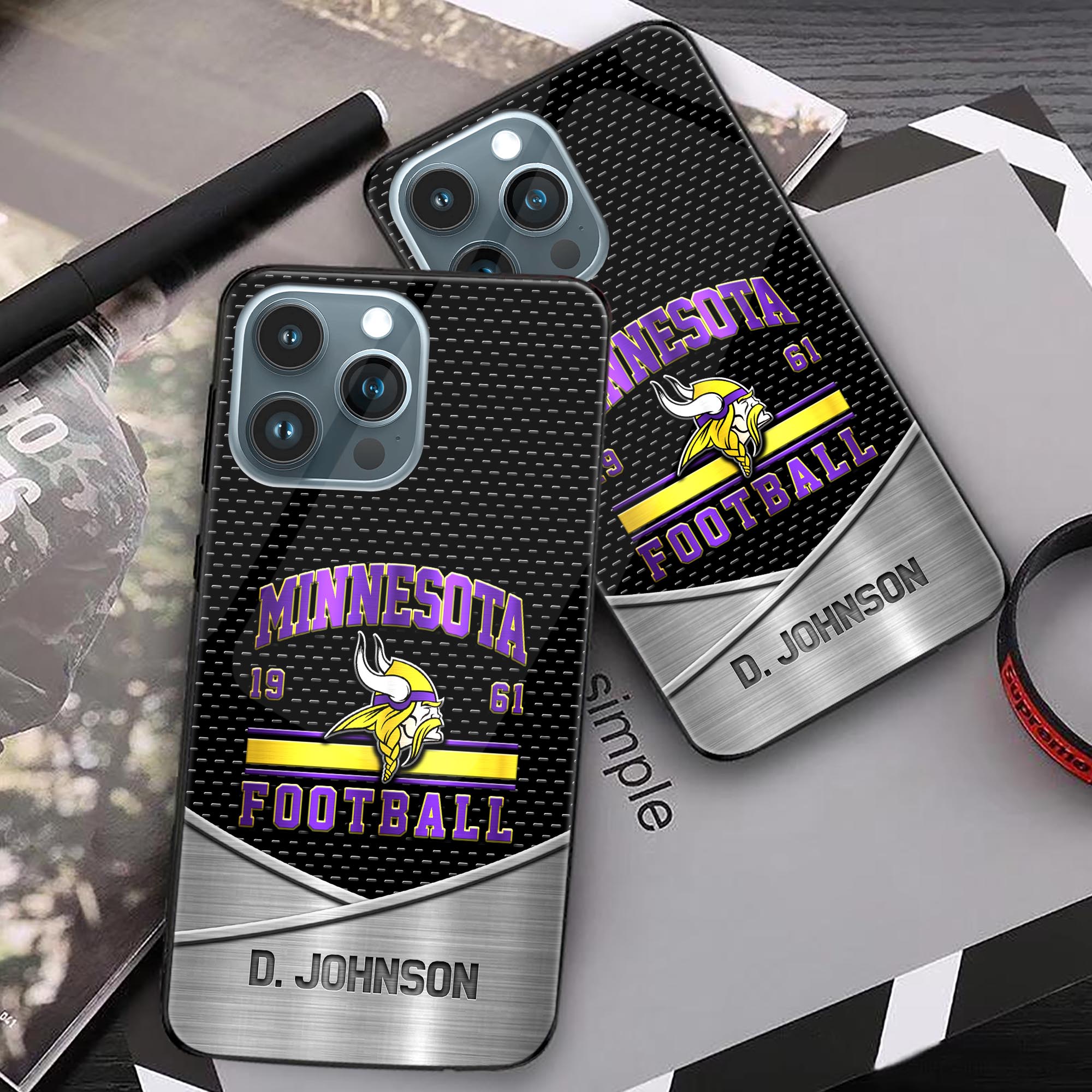 Alternative view of Minnesota Vikings Phonecase Personalized Your Name 2024 Versions, Sport Phoncase Accessory, Sport Phonecase For Fan,  Fan Gifts EHIVM-52158