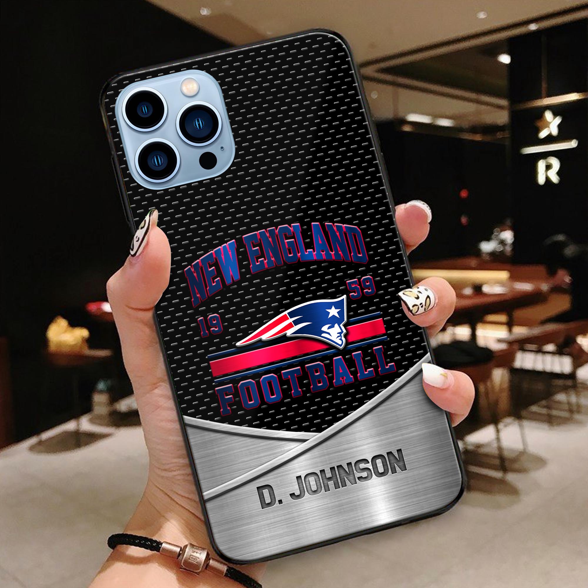 New England Patriots Phonecase Personalized Your Name 2024 Versions, Sport Phoncase Accessory, Sport Phonecase For Fan,  Fan Gifts EHIVM-52158