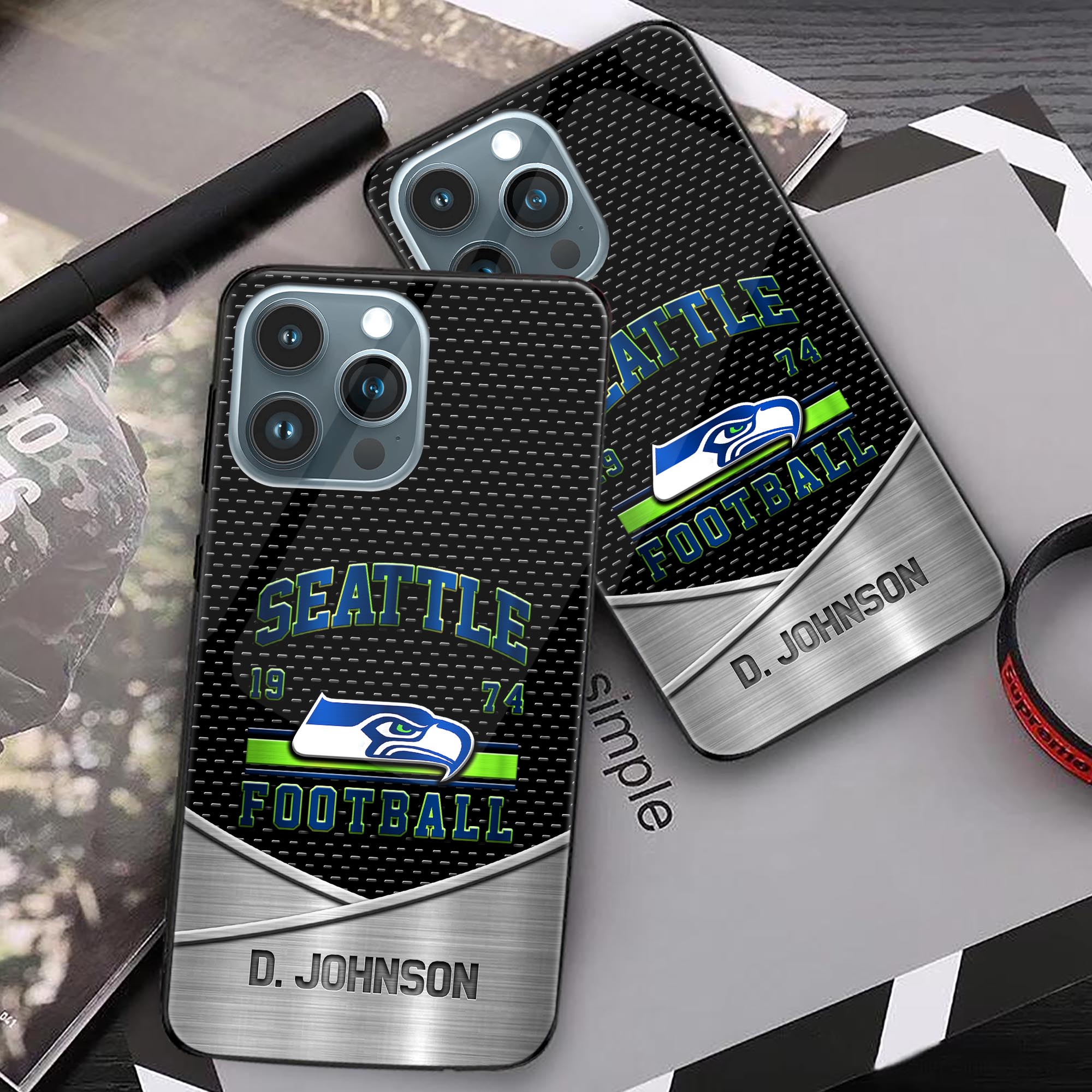 Alternative view of Seattle Seahawks Phonecase Personalized Your Name 2024 Versions, Sport Phoncase Accessory, Sport Phonecase For Fan,  Fan Gifts EHIVM-52158