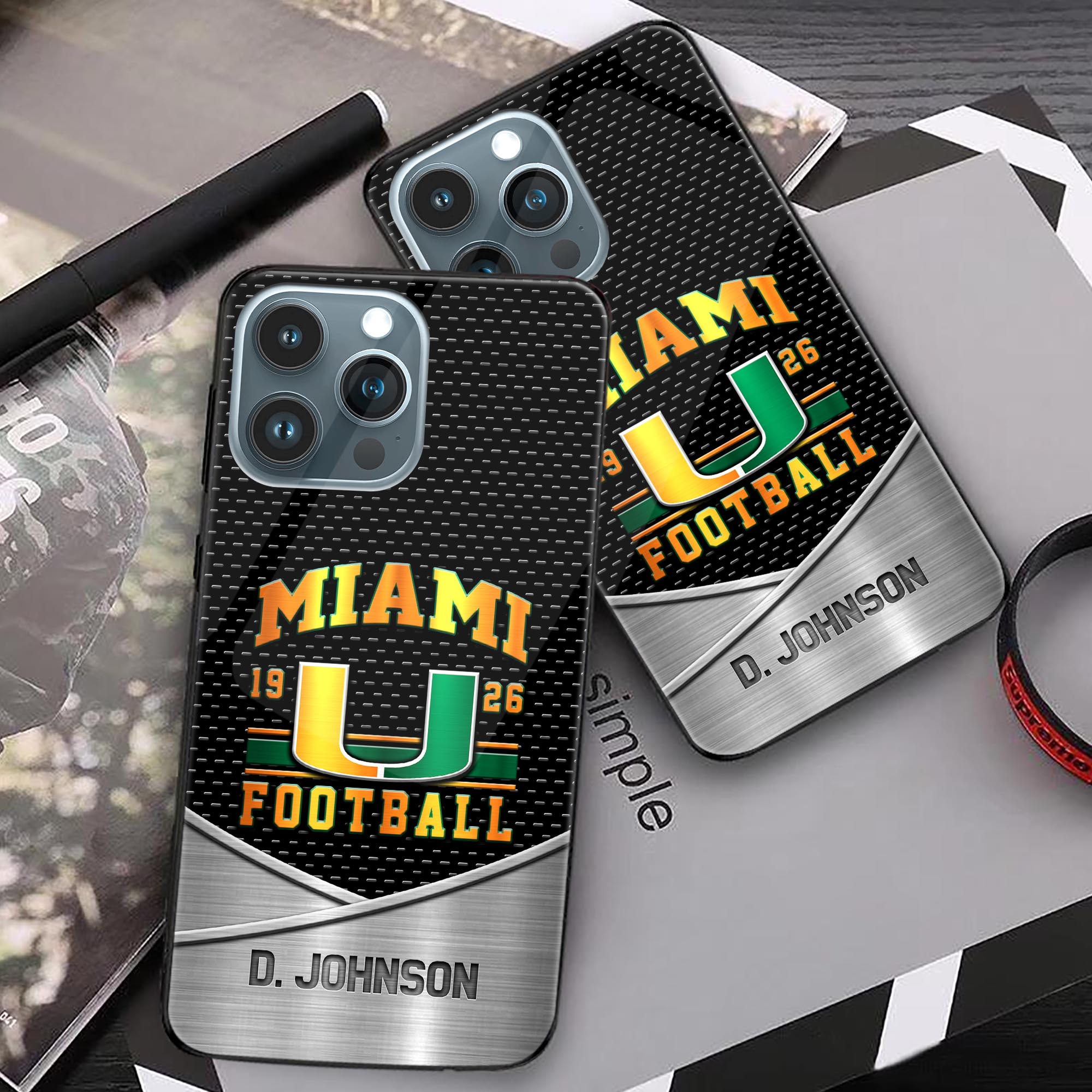 Alternative view of Miami Hurricanes Phonecase Personalized Your Name 2024 Versions, Sport Phoncase Accessory, Sport Phonecase For Fan, Fan Gifts EHIVM-52263