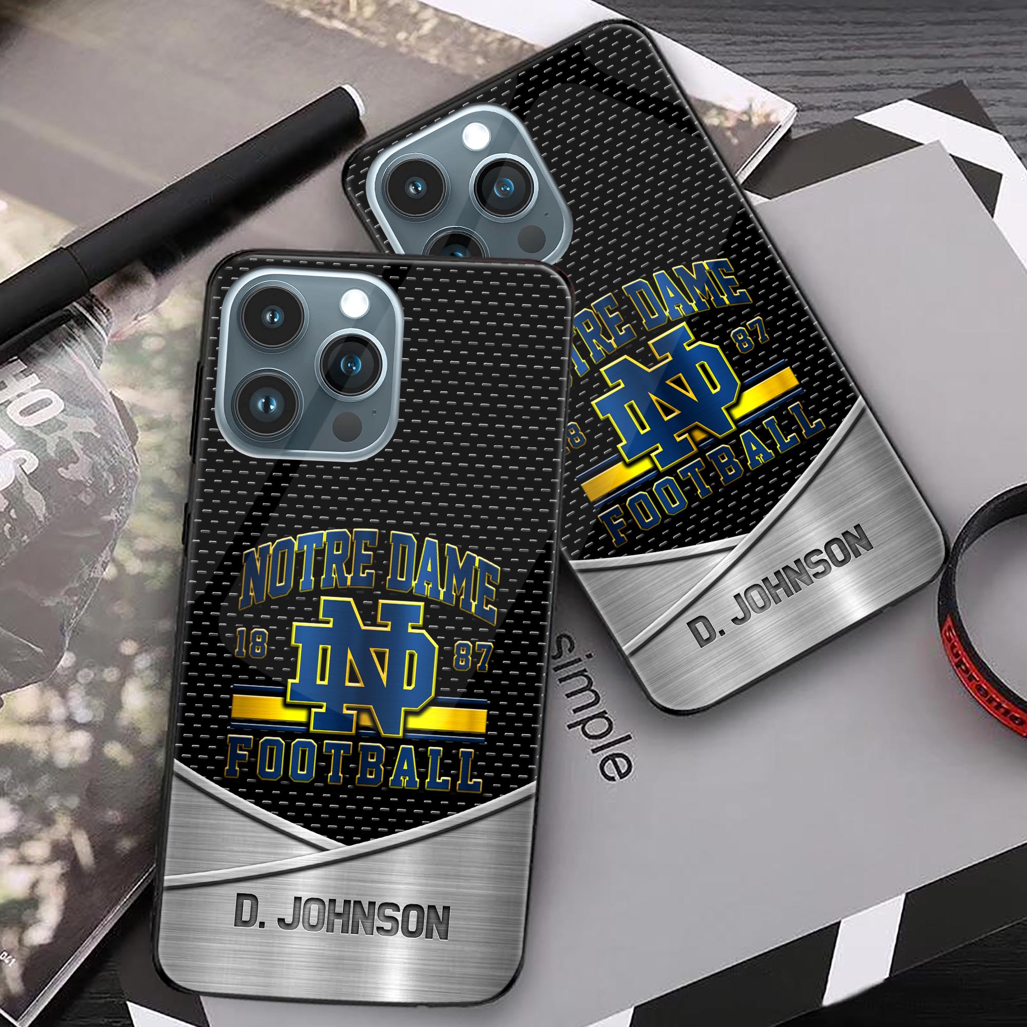 Alternative view of Notre Dame Fighting Irish Phonecase Personalized Your Name 2024 Versions, Sport Phoncase Accessory, Sport Phonecase For Fan, Fan Gifts EHIVM-52263