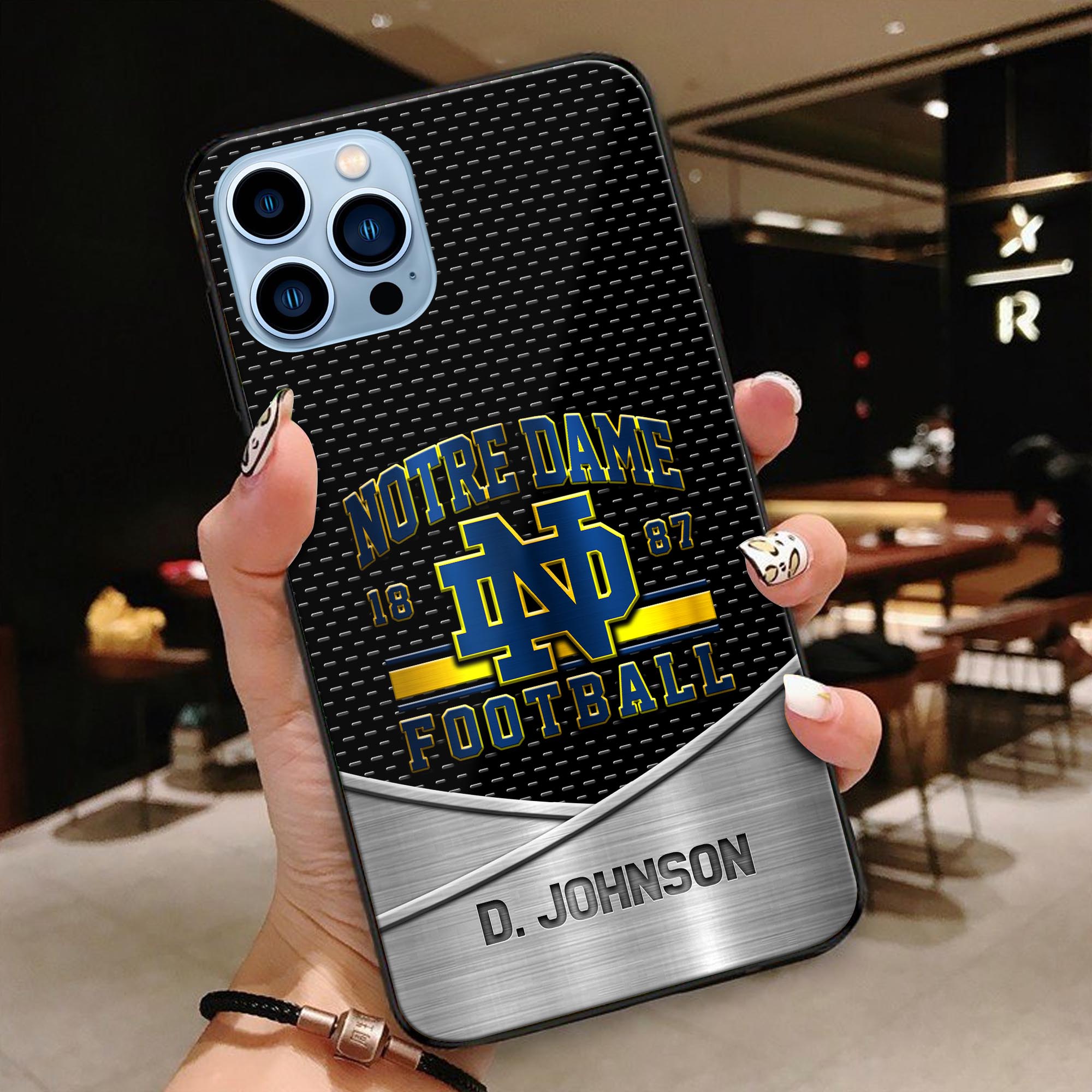 Notre Dame Fighting Irish Phonecase Personalized Your Name 2024 Versions, Sport Phoncase Accessory, Sport Phonecase For Fan, Fan Gifts EHIVM-52263