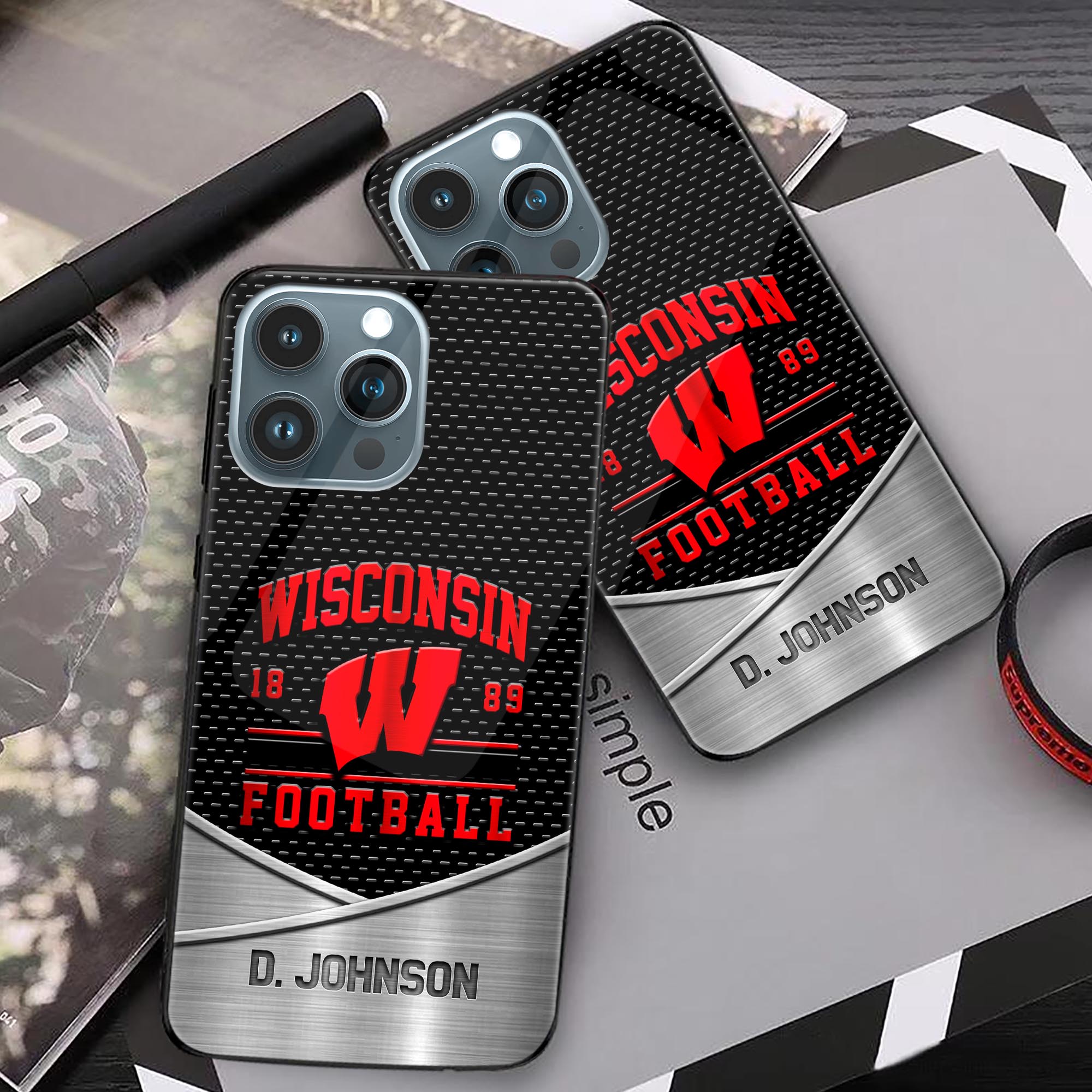 Alternative view of Wisconsin Badgers Phonecase Personalized Your Name 2024 Versions, Sport Phoncase Accessory, Sport Phonecase For Fan, Fan Gifts EHIVM-52263