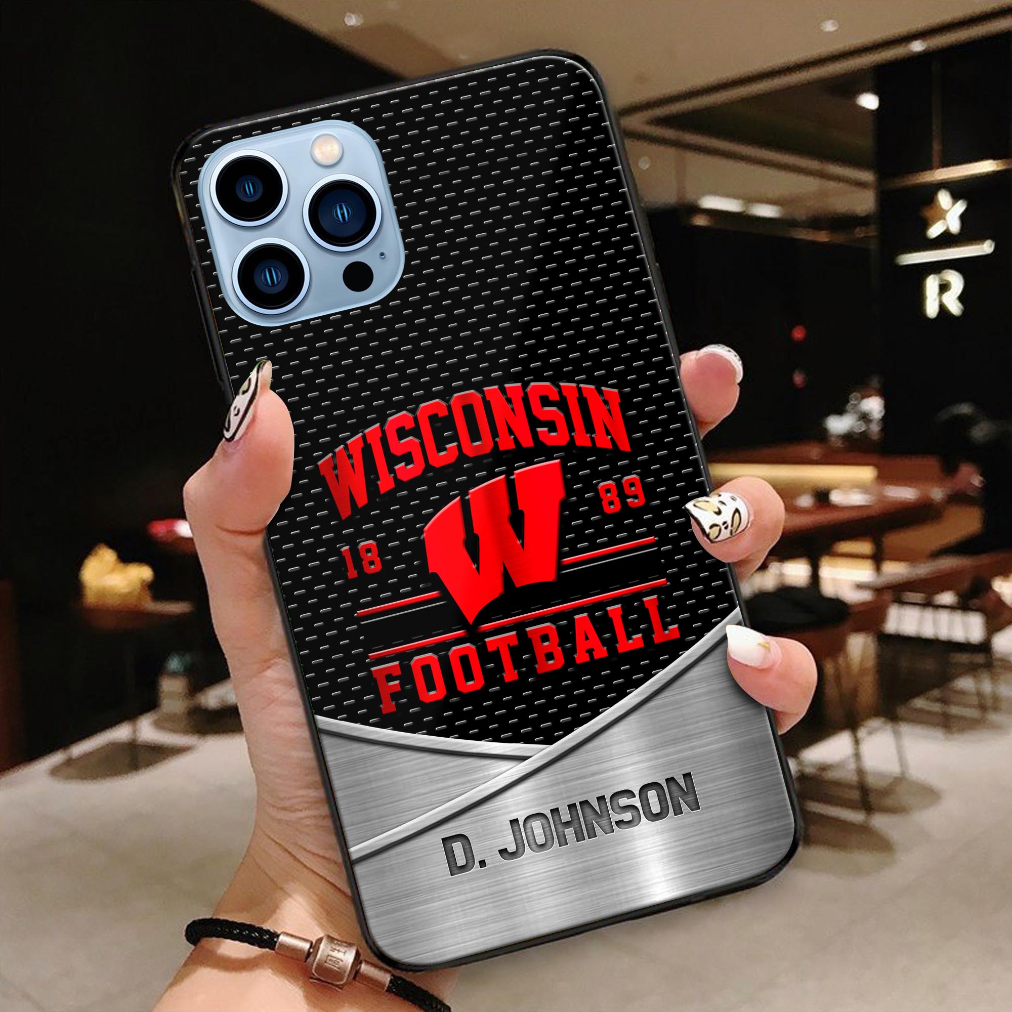 Wisconsin Badgers Phonecase Personalized Your Name 2024 Versions, Sport Phoncase Accessory, Sport Phonecase For Fan, Fan Gifts EHIVM-52263