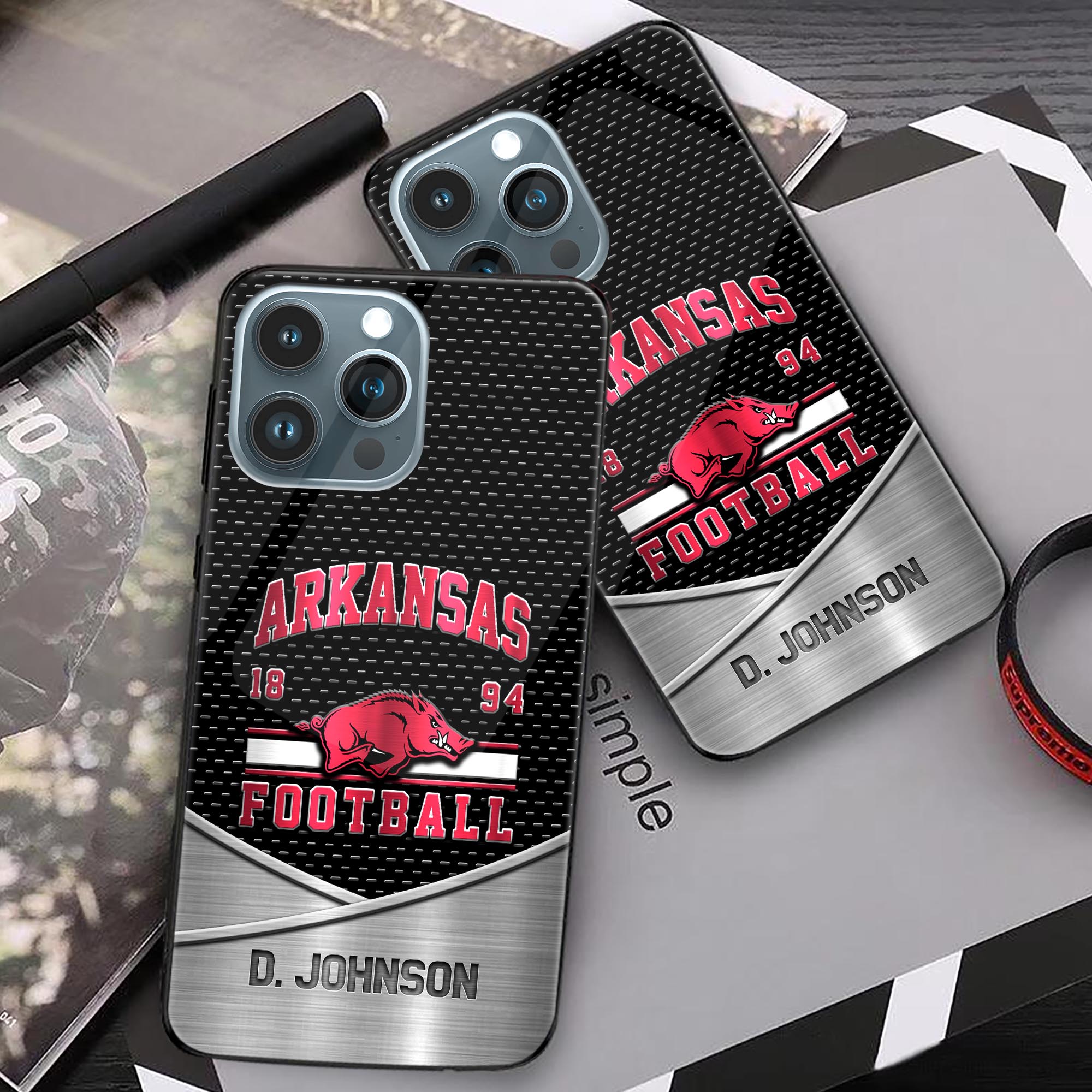 Alternative view of Arkansas Razorbacks Phonecase Personalized Your Name 2024 Versions, Sport Phoncase Accessory, Sport Phonecase For Fan, Fan Gifts EHIVM-52263