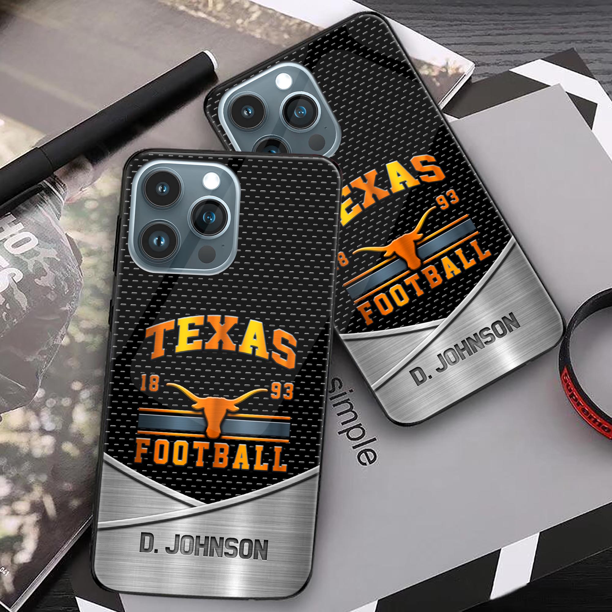 Alternative view of Texas LongHorns Phonecase Personalized Your Name 2024 Versions, Sport Phoncase Accessory, Sport Phonecase For Fan, Fan Gifts EHIVM-52263