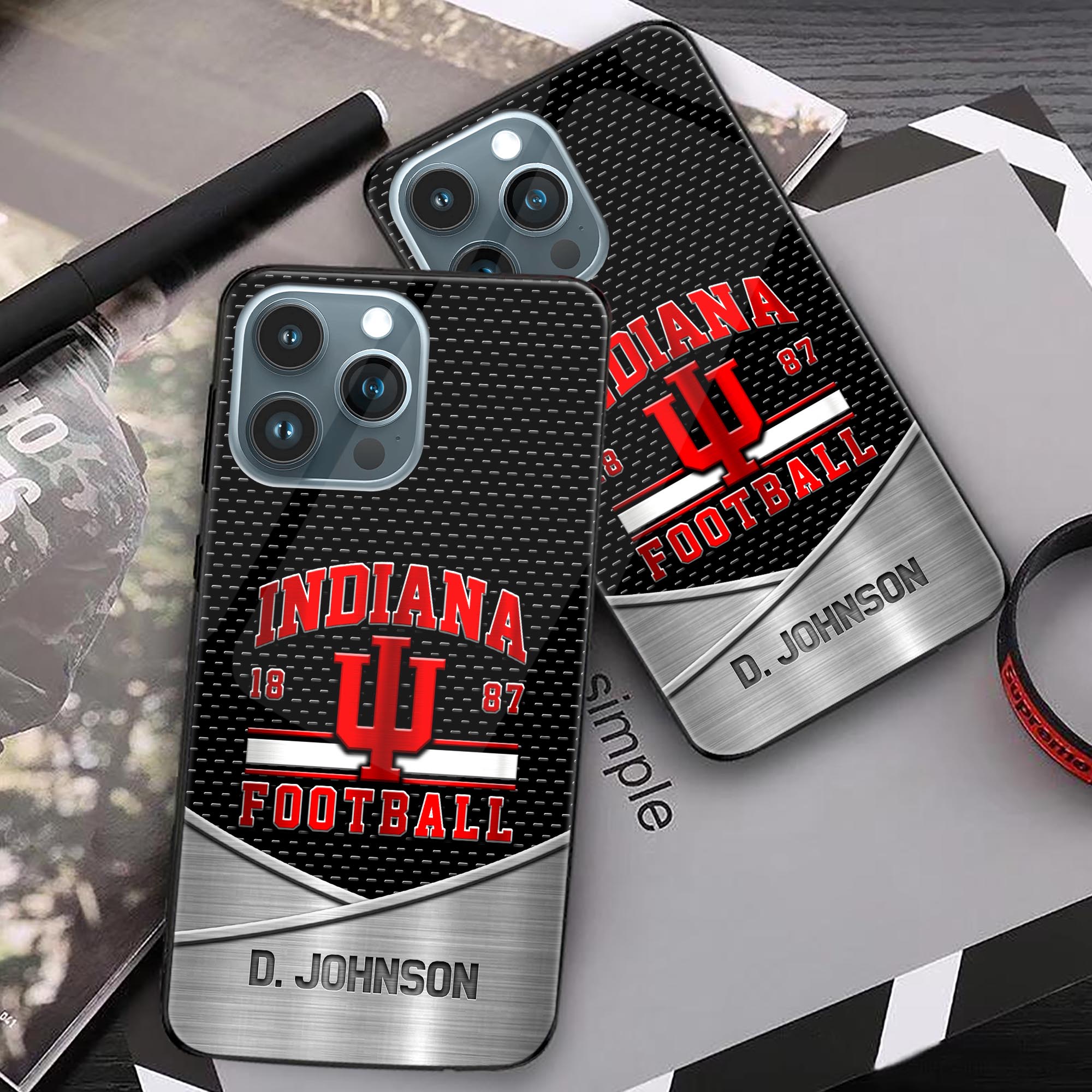 Alternative view of Indiana Hoosiers Phonecase Personalized Your Name 2024 Versions, Sport Phoncase Accessory, Sport Phonecase For Fan, Fan Gifts EHIVM-52263