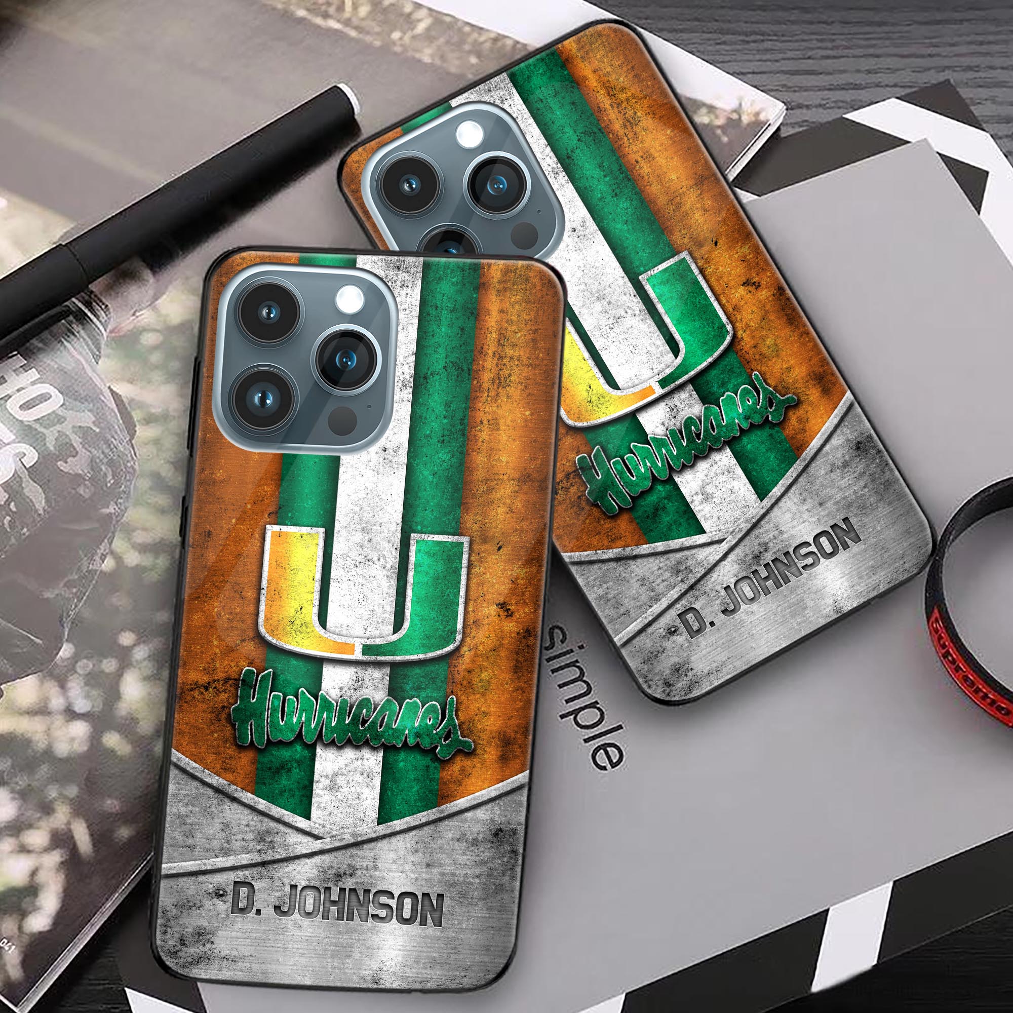 Alternative view of Miami Hurricanes Phonecase Personalized Your Name 2024 Versions, Sport Phoncase Accessory, Sport Phonecase For Fan, Fan Gifts EHIVM-52327