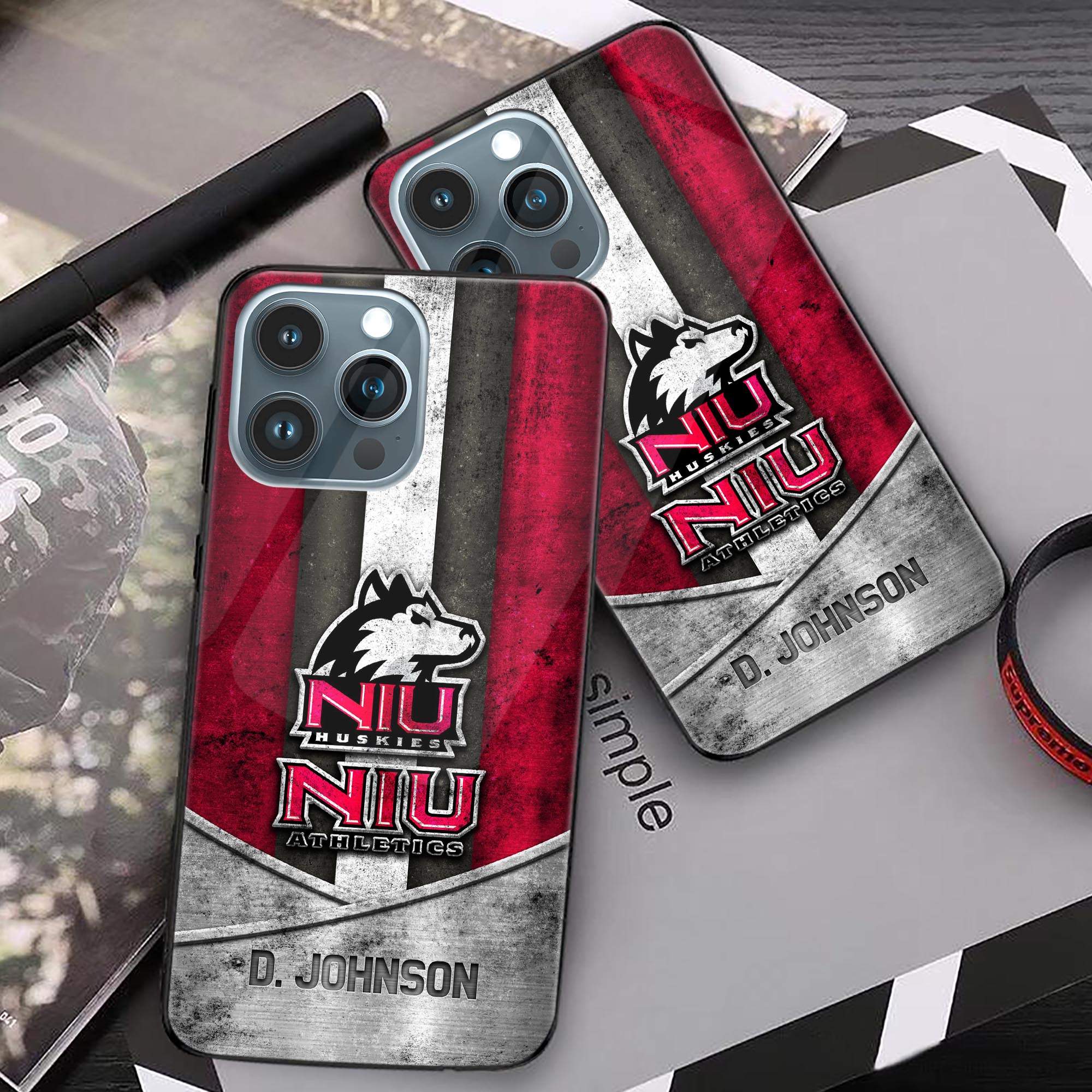 Alternative view of Northern Illinois Huskies Phonecase Personalized Your Name 2024 Versions, Sport Phoncase Accessory, Sport Phonecase For Fan, Fan Gifts EHIVM-52327