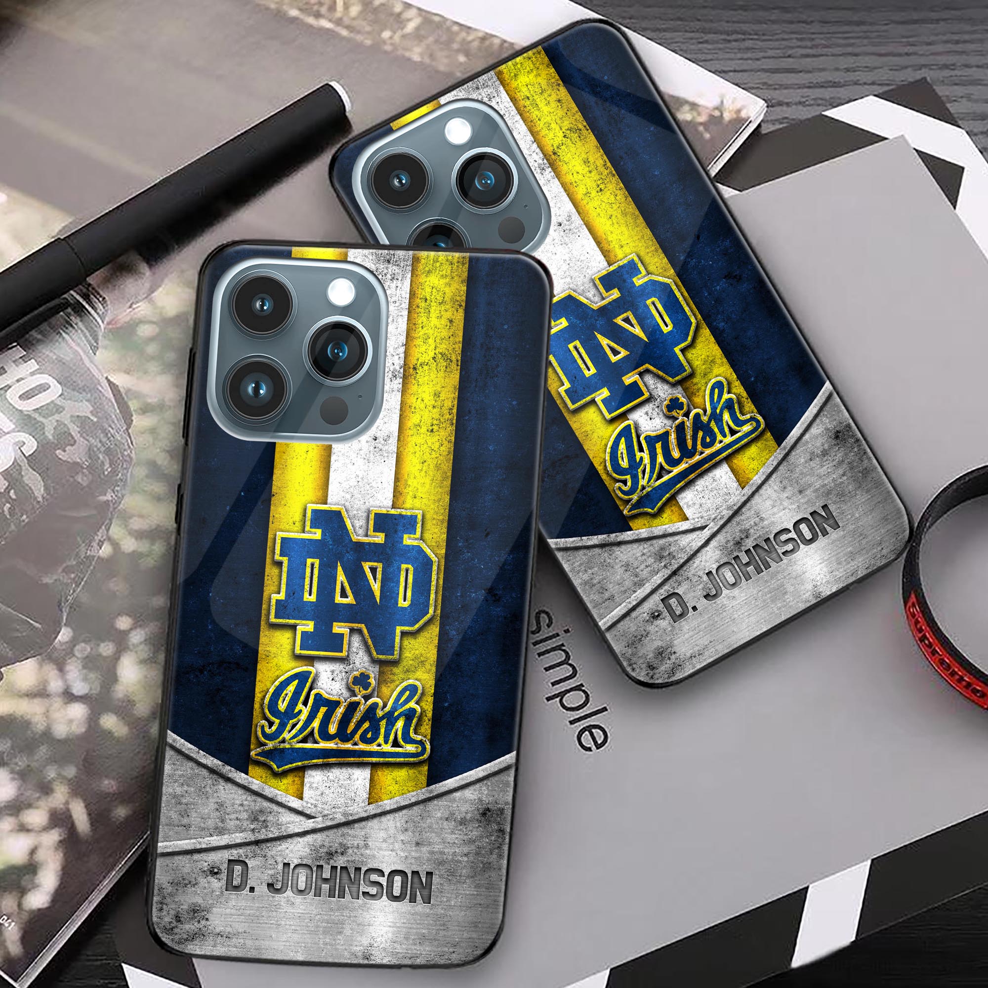 Alternative view of Notre Dame Fighting Irish Phonecase Personalized Your Name 2024 Versions, Sport Phoncase Accessory, Sport Phonecase For Fan, Fan Gifts EHIVM-52327