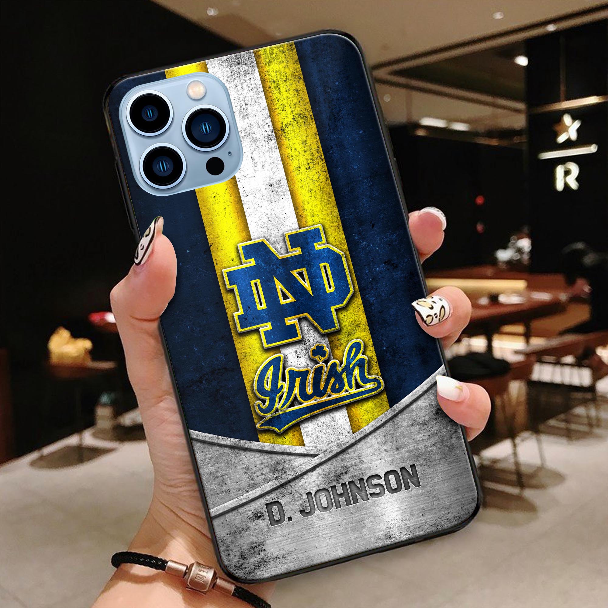 Notre Dame Fighting Irish Phonecase Personalized Your Name 2024 Versions, Sport Phoncase Accessory, Sport Phonecase For Fan, Fan Gifts EHIVM-52327
