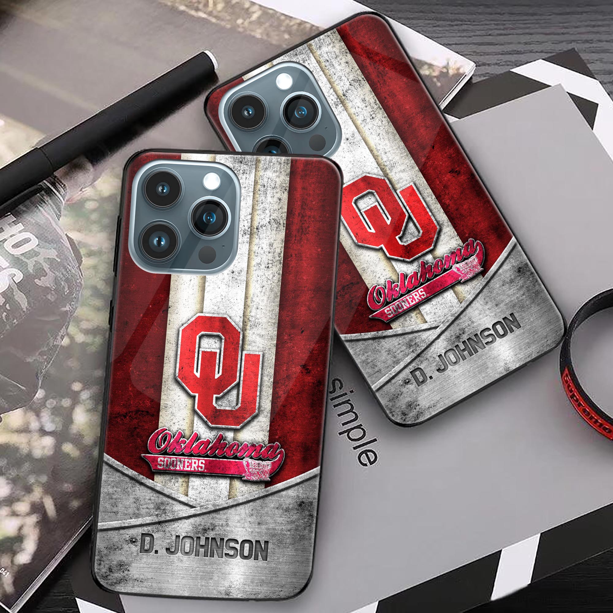 Alternative view of Oklahoma Sooners Phonecase Personalized Your Name 2024 Versions, Sport Phoncase Accessory, Sport Phonecase For Fan, Fan Gifts EHIVM-52327