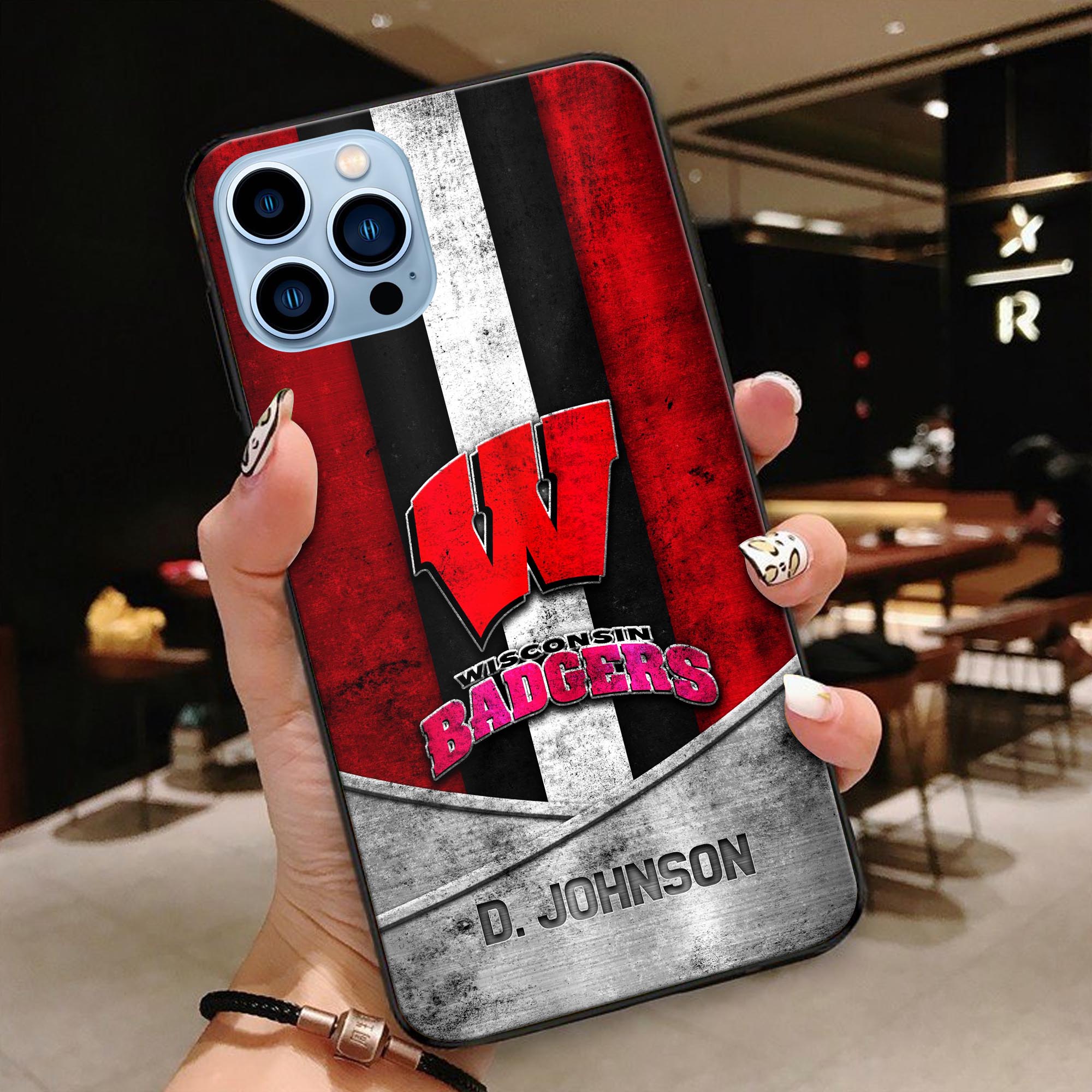 Wisconsin Badgers Phonecase Personalized Your Name 2024 Versions, Sport Phoncase Accessory, Sport Phonecase For Fan, Fan Gifts EHIVM-52327