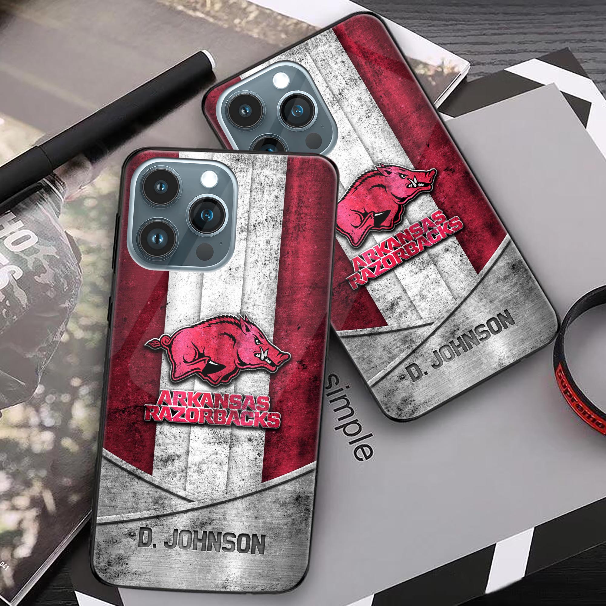 Alternative view of Arkansas Razorbacks Phonecase Personalized Your Name 2024 Versions, Sport Phoncase Accessory, Sport Phonecase For Fan, Fan Gifts EHIVM-52327