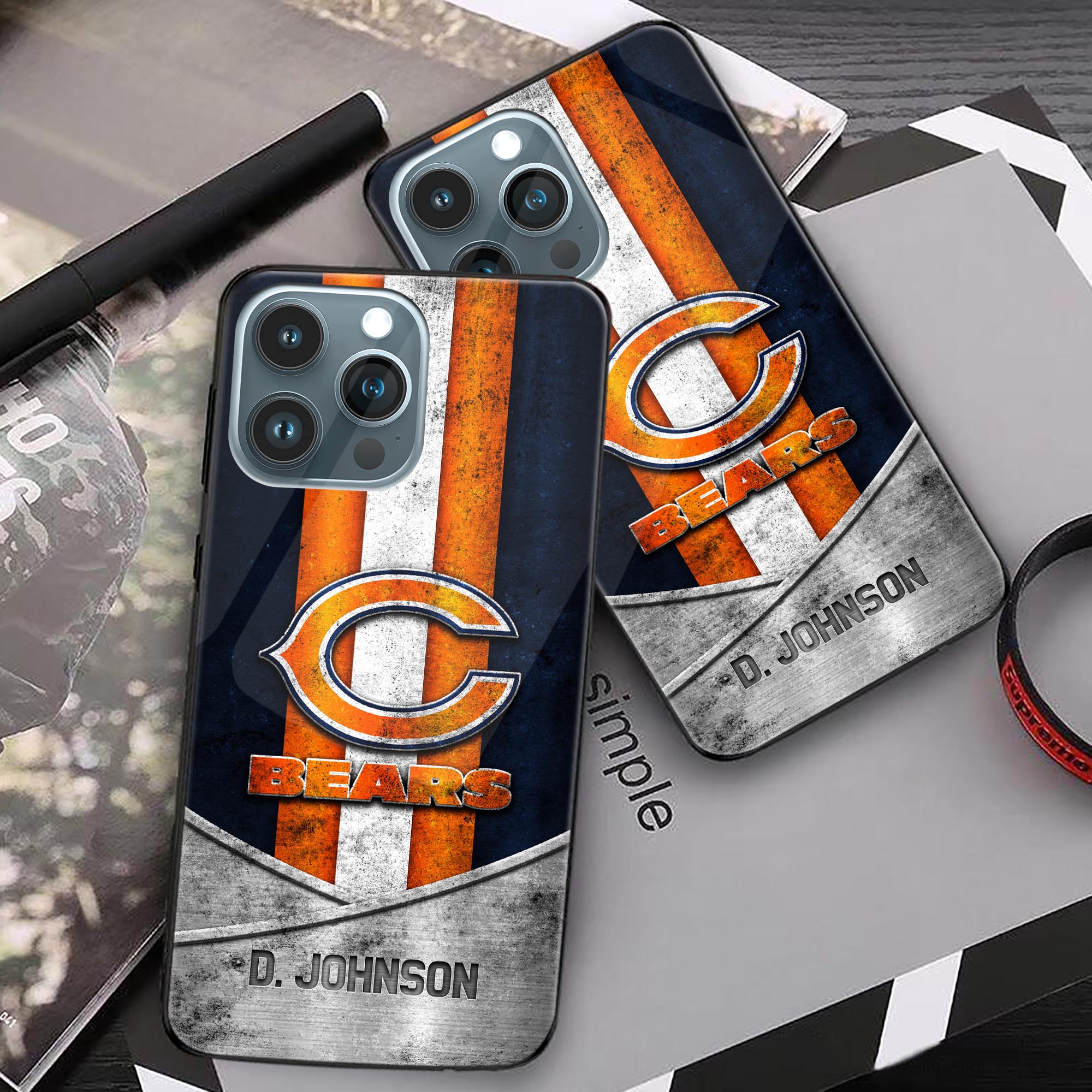 Alternative view of Chicago Bears Phonecase Personalized Your Name 2024 Versions, Sport Phoncase Accessory, Sport Phonecase For Fan, Fan Gifts EHIVM-52373
