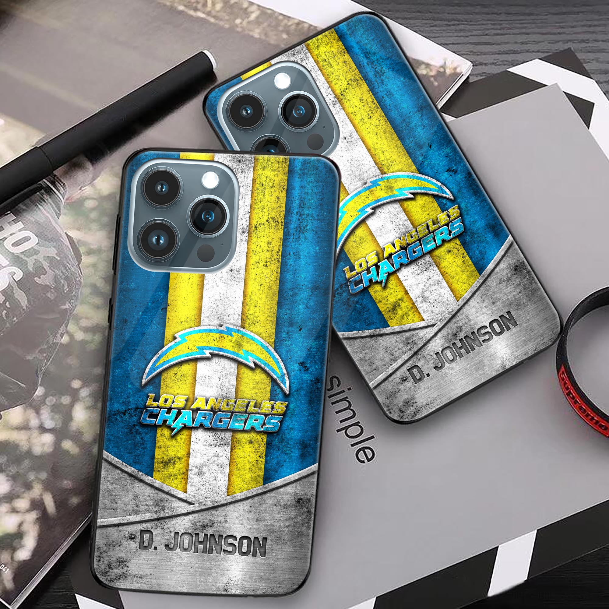 Alternative view of Los Angeles Chargers Phonecase Personalized Your Name 2024 Versions, Sport Phoncase Accessory, Sport Phonecase For Fan, Fan Gifts EHIVM-52373