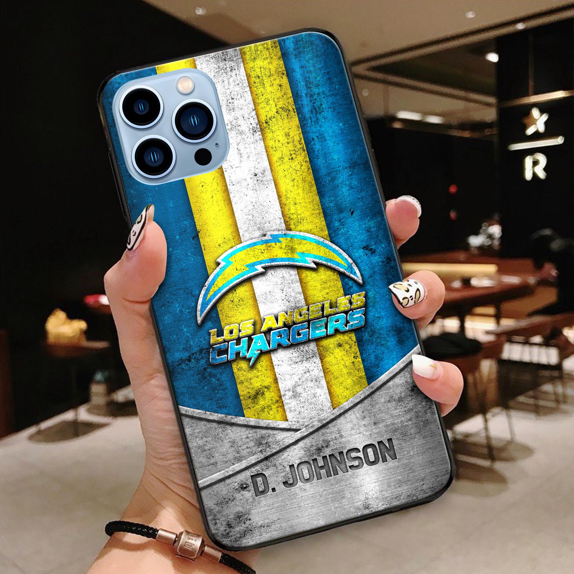 Los Angeles Chargers Phonecase Personalized Your Name 2024 Versions, Sport Phoncase Accessory, Sport Phonecase For Fan, Fan Gifts EHIVM-52373