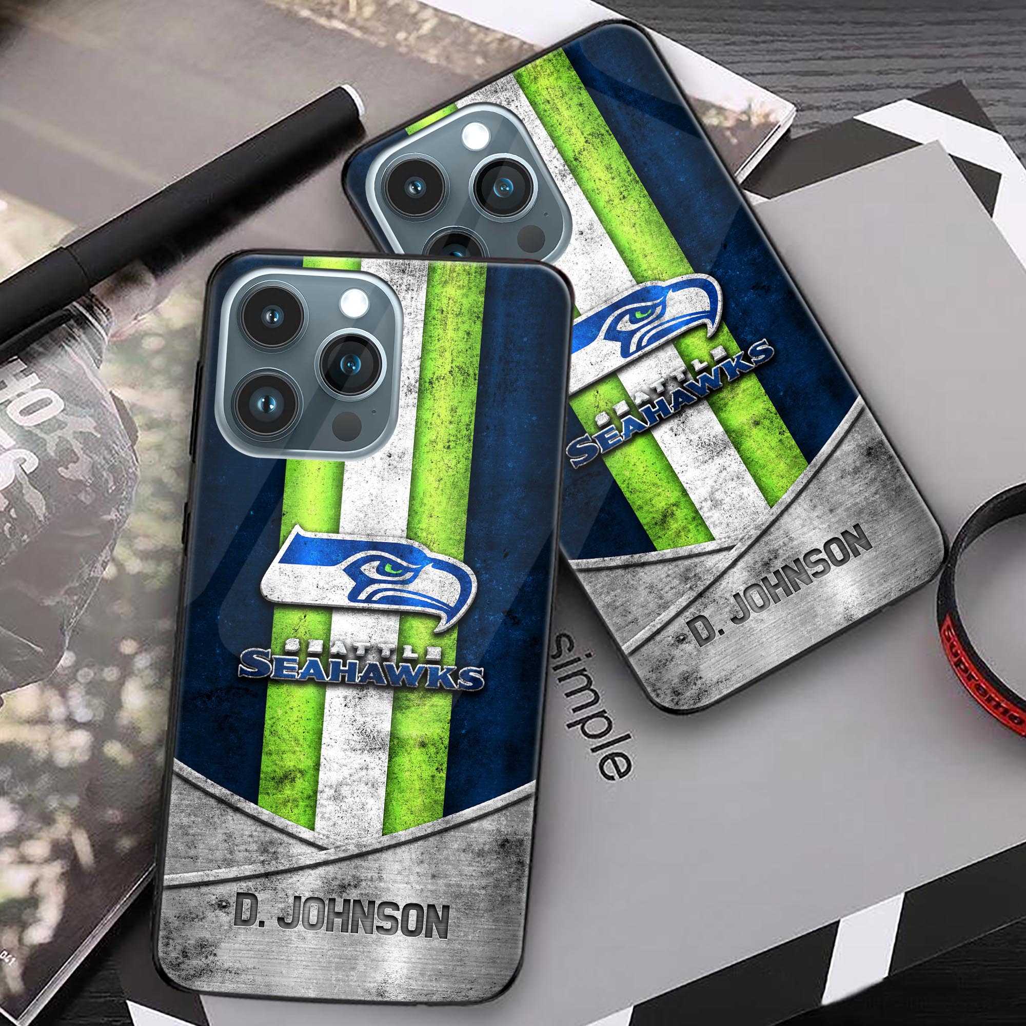 Alternative view of Seattle Seahawks Phonecase Personalized Your Name 2024 Versions, Sport Phoncase Accessory, Sport Phonecase For Fan, Fan Gifts EHIVM-52373