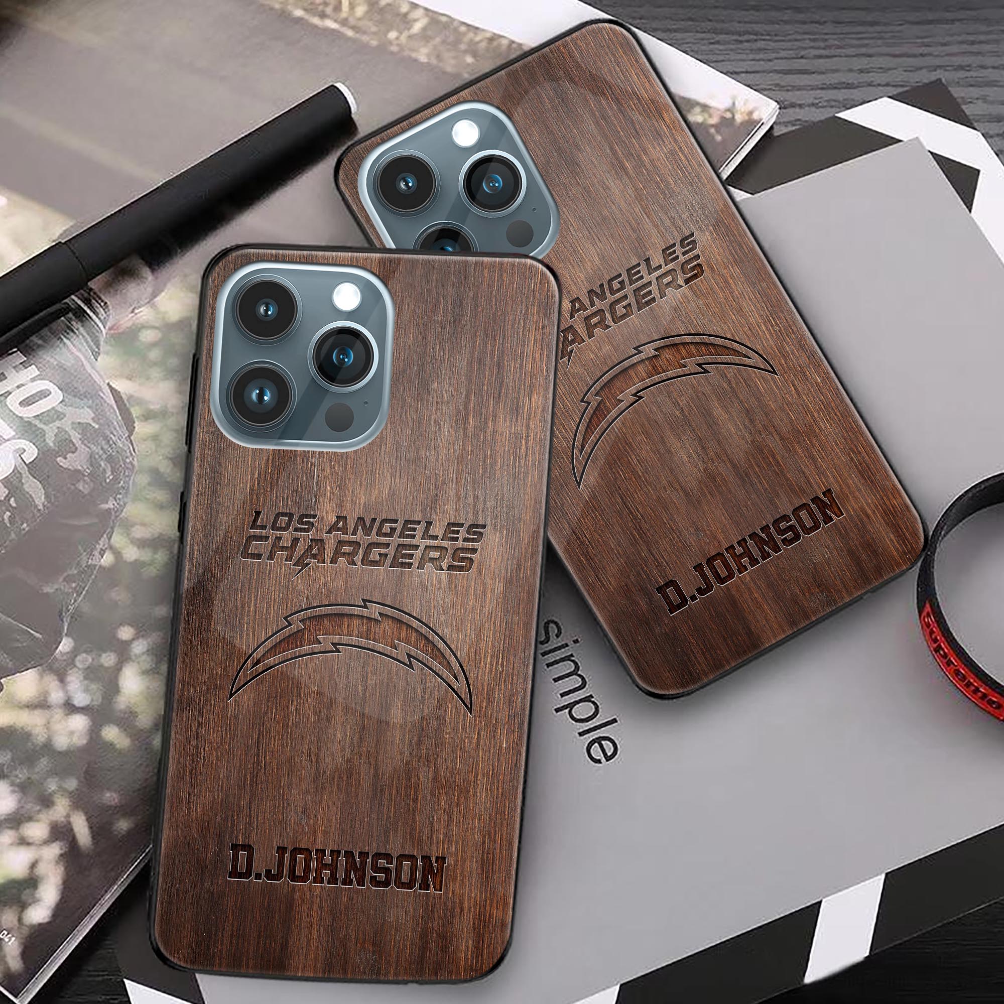 Alternative view of Los Angeles Chargers Phonecase Personalized Your Name 2024 Versions, Sport Phonecase Accessory, Sport Phonecase For Fan, Sport Gifts EHIVM-52389