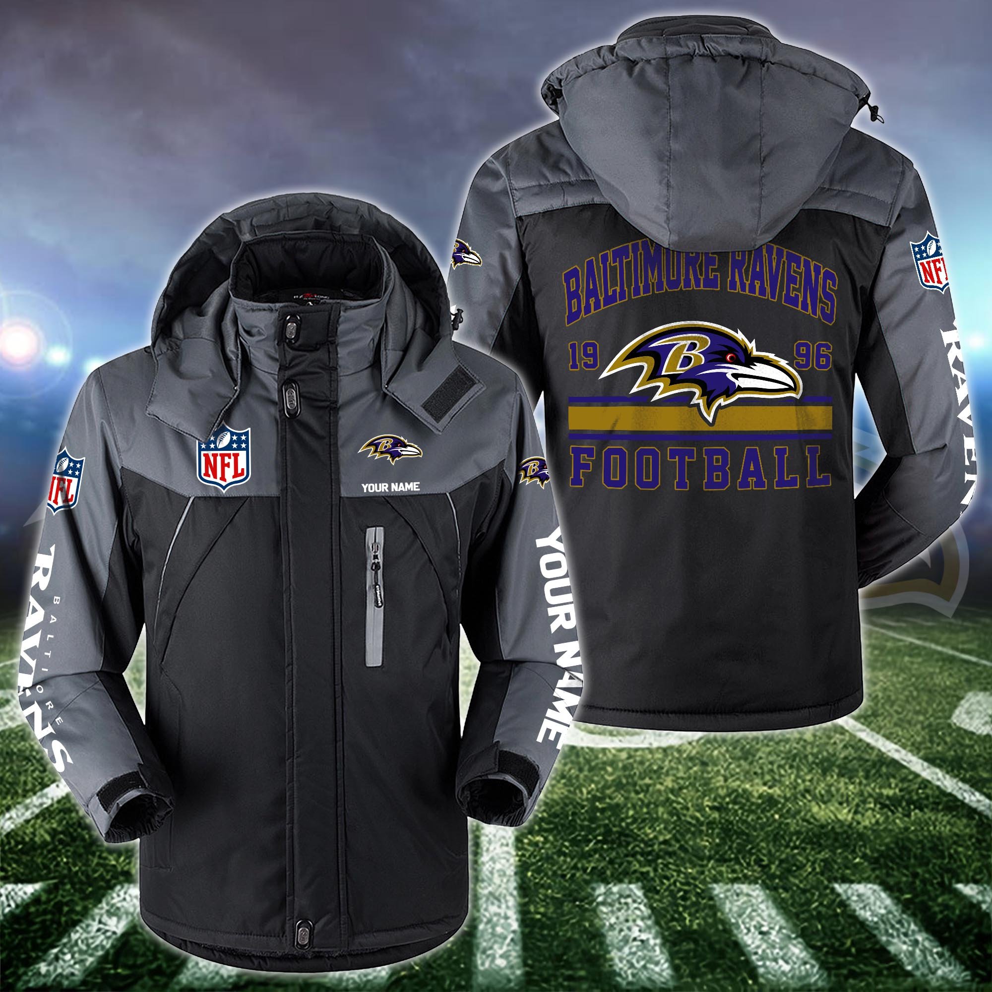 Baltimore Ravens Windbraker Jacket Custom Your Name 2024 Versions, Sport Jacket, FootBall Fan Gifts EHIVM-53332