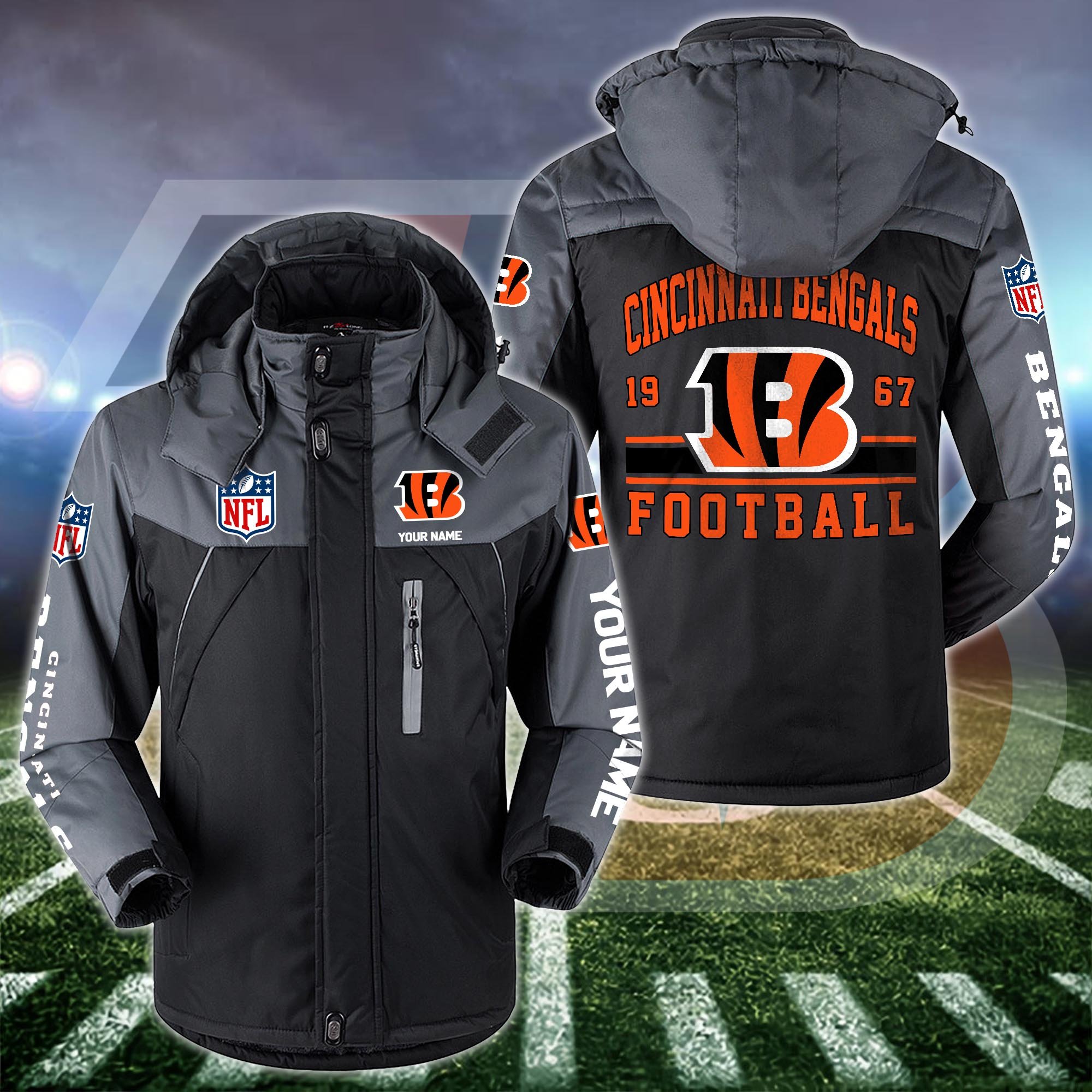 Cincinnati Bengals Windbraker Jacket Custom Your Name 2024 Versions, Sport Jacket, FootBall Fan Gifts EHIVM-53332