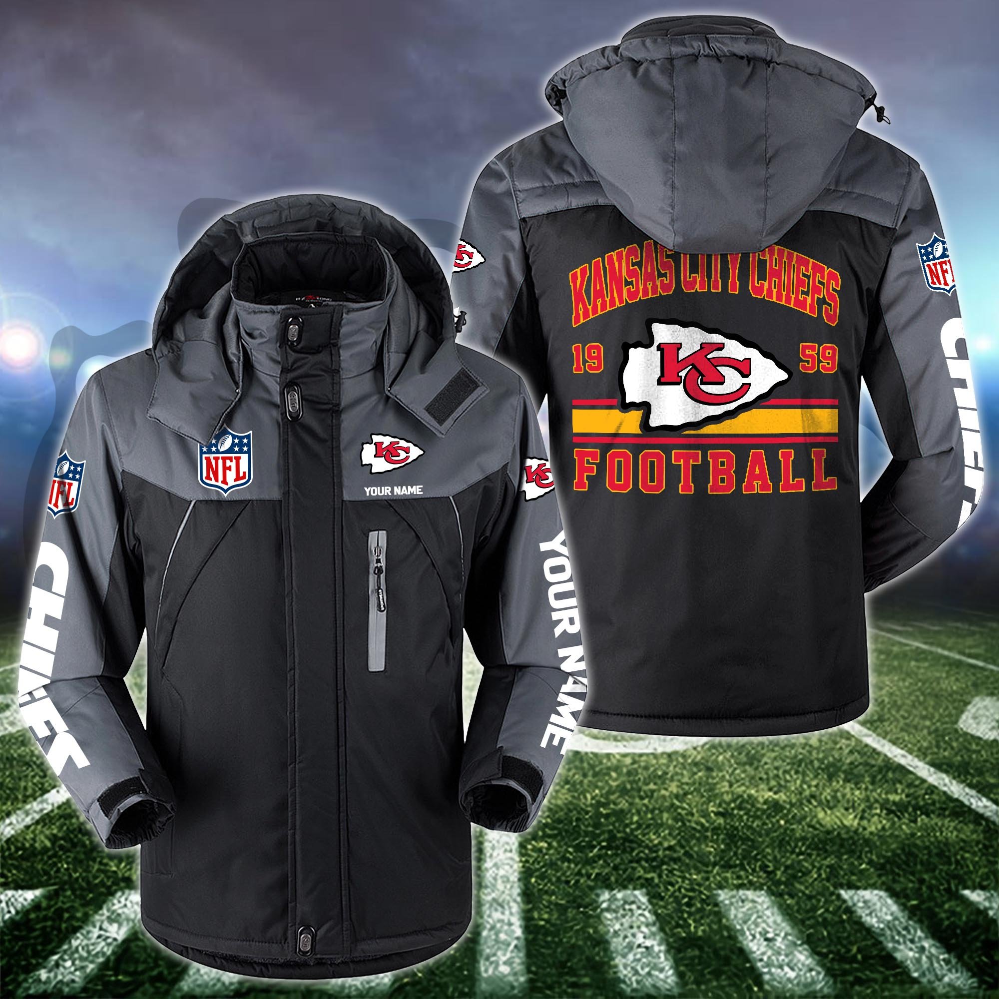 Kansas City Chiefs Windbraker Jacket Custom Your Name 2024 Versions, Sport Jacket, FootBall Fan Gifts EHIVM-53332