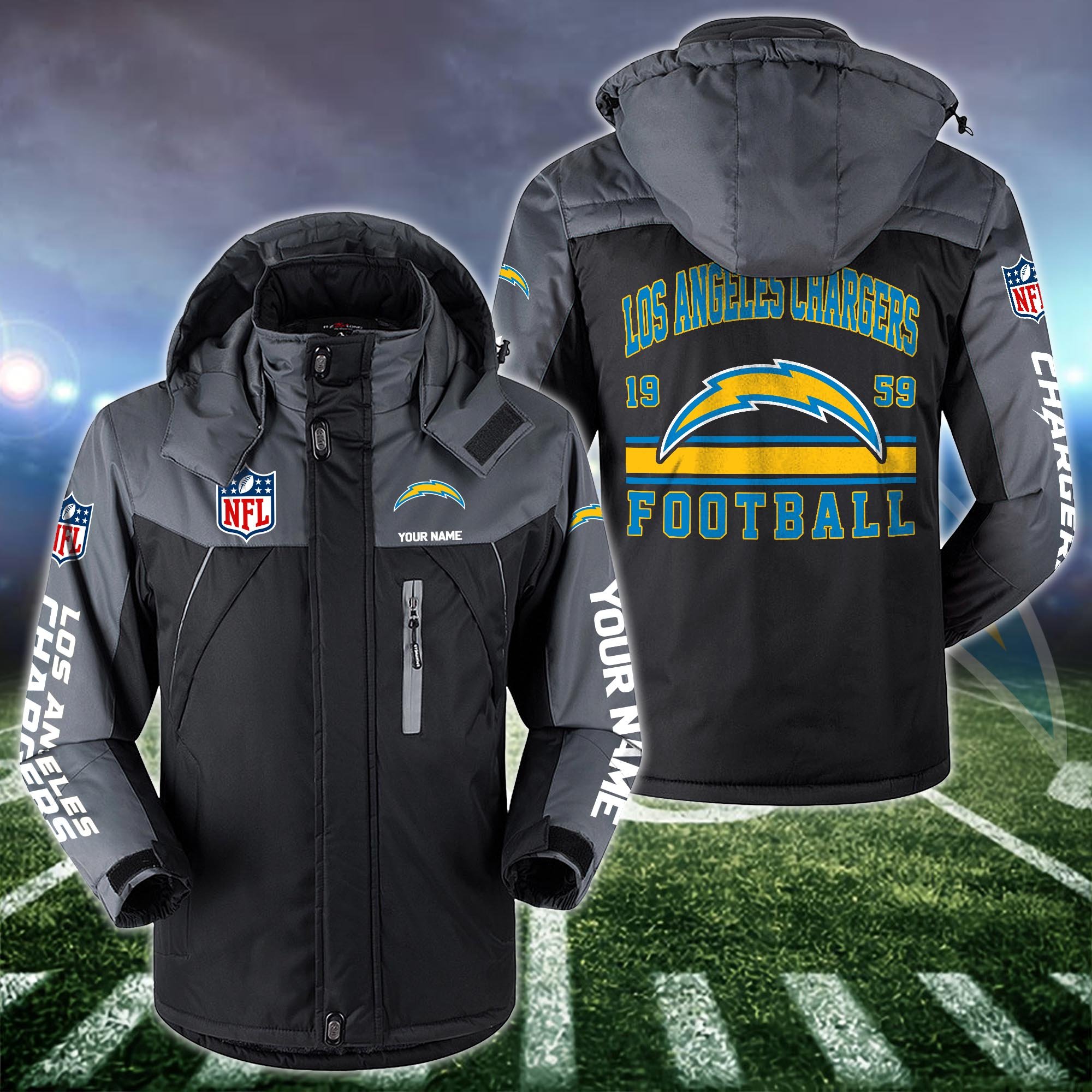 Los Angeles Chargers Windbraker Jacket Custom Your Name 2024 Versions, Sport Jacket, FootBall Fan Gifts EHIVM-53332