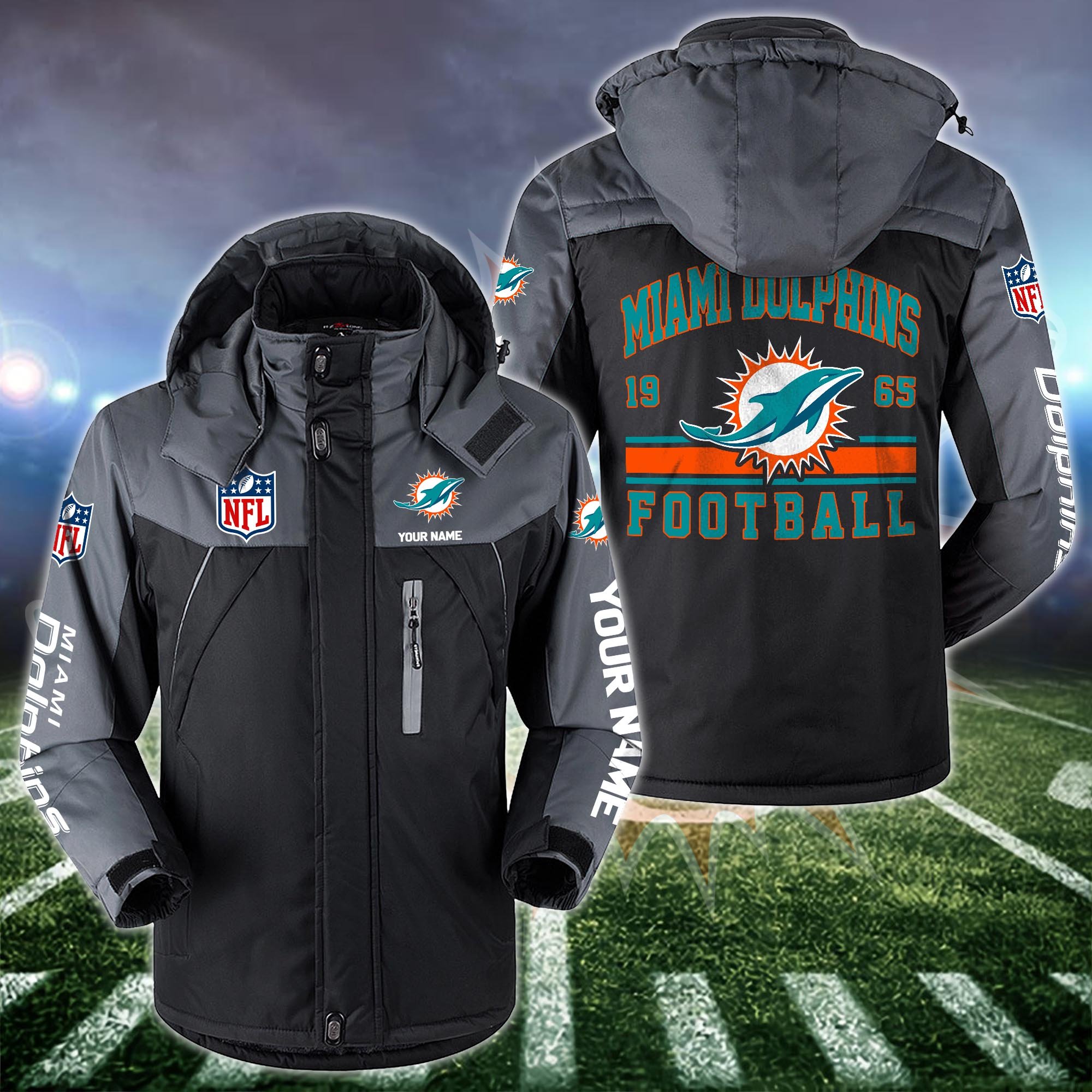 Miami Dolphins Windbraker Jacket Custom Your Name 2024 Versions, Sport Jacket, FootBall Fan Gifts EHIVM-53332