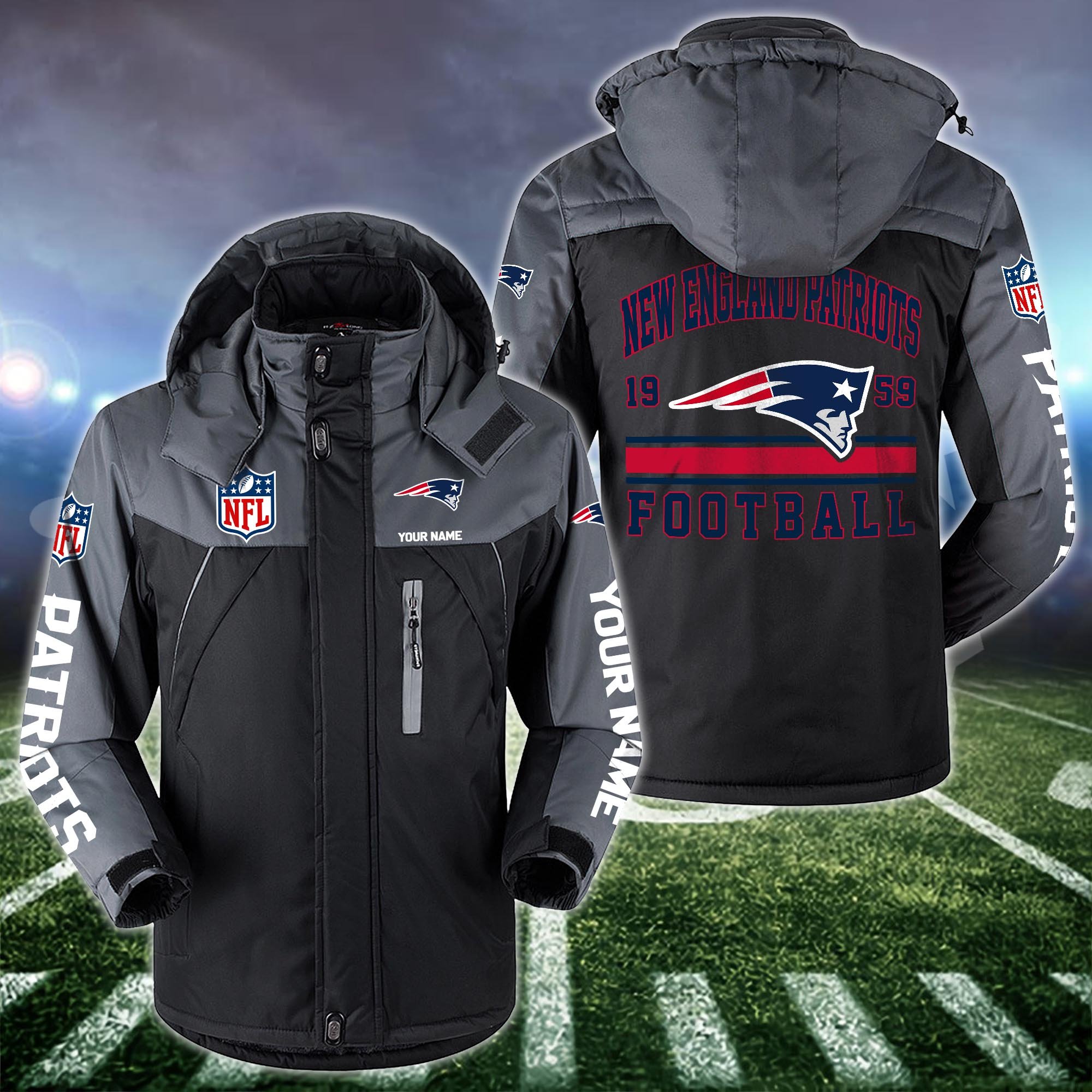 New England Patriots Windbraker Jacket Custom Your Name 2024 Versions, Sport Jacket, FootBall Fan Gifts EHIVM-53332