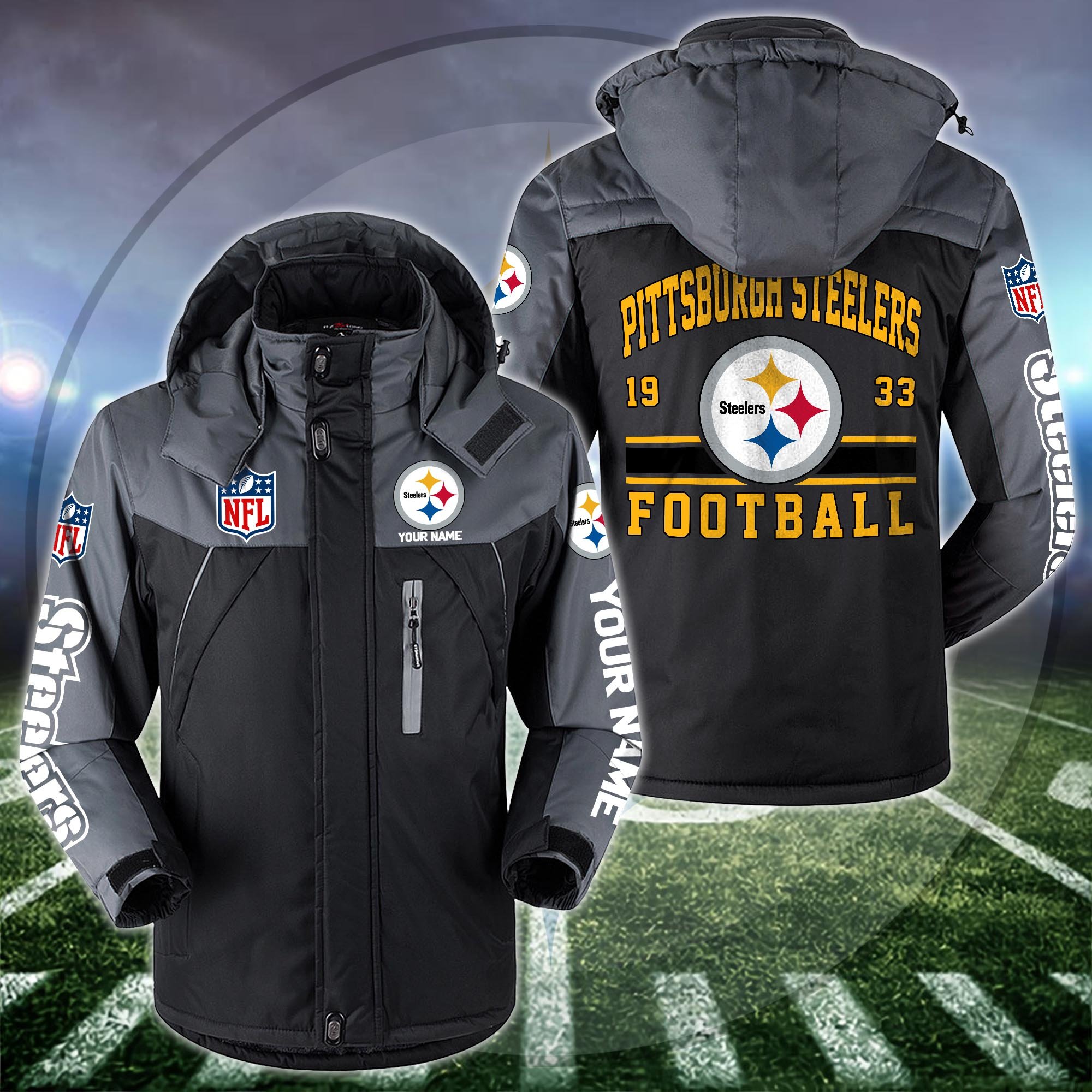 Pittsburgh Steelers Windbraker Jacket Custom Your Name 2024 Versions, Sport Jacket, FootBall Fan Gifts EHIVM-53332