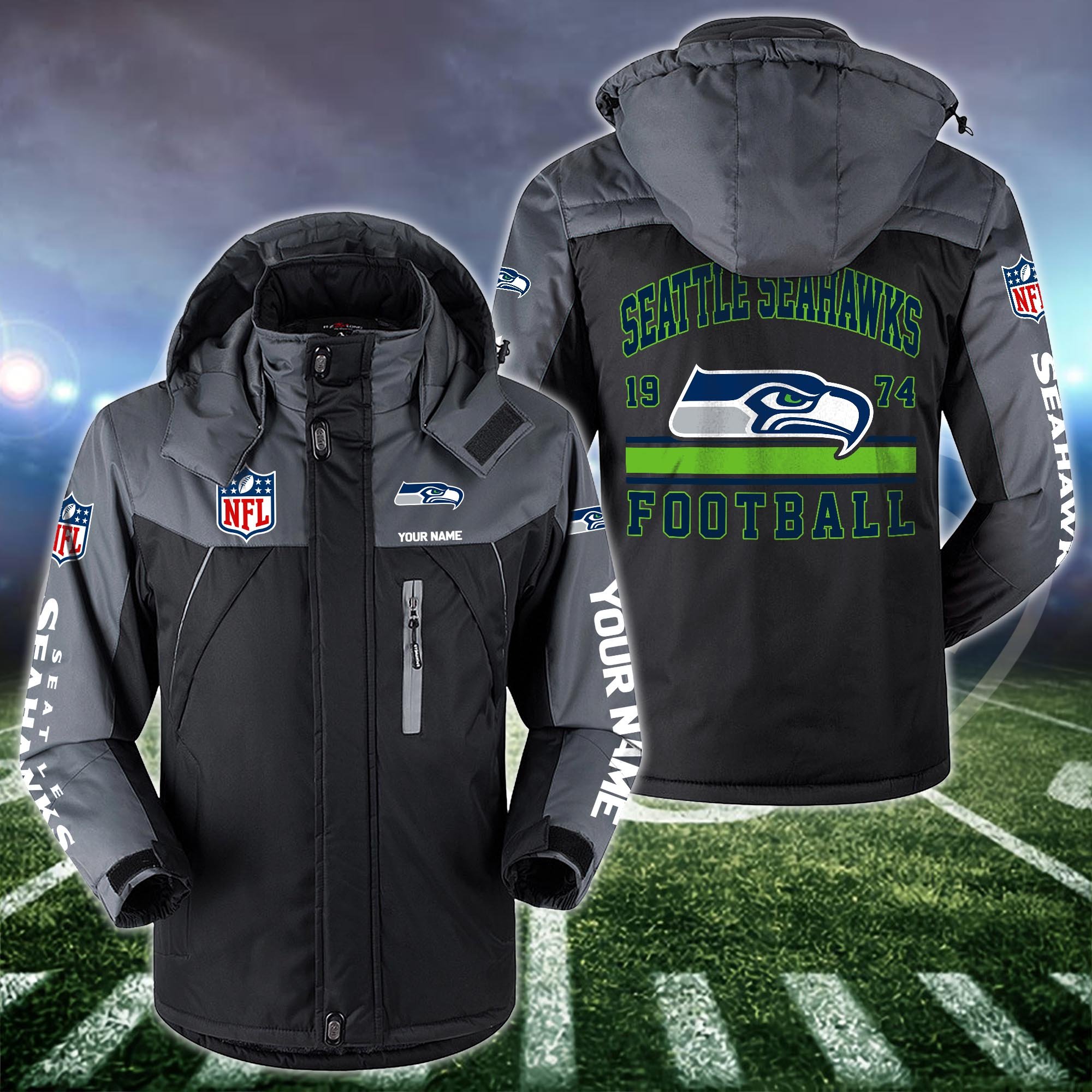 Seattle Seahawks Windbraker Jacket Custom Your Name 2024 Versions, Sport Jacket, FootBall Fan Gifts EHIVM-53332