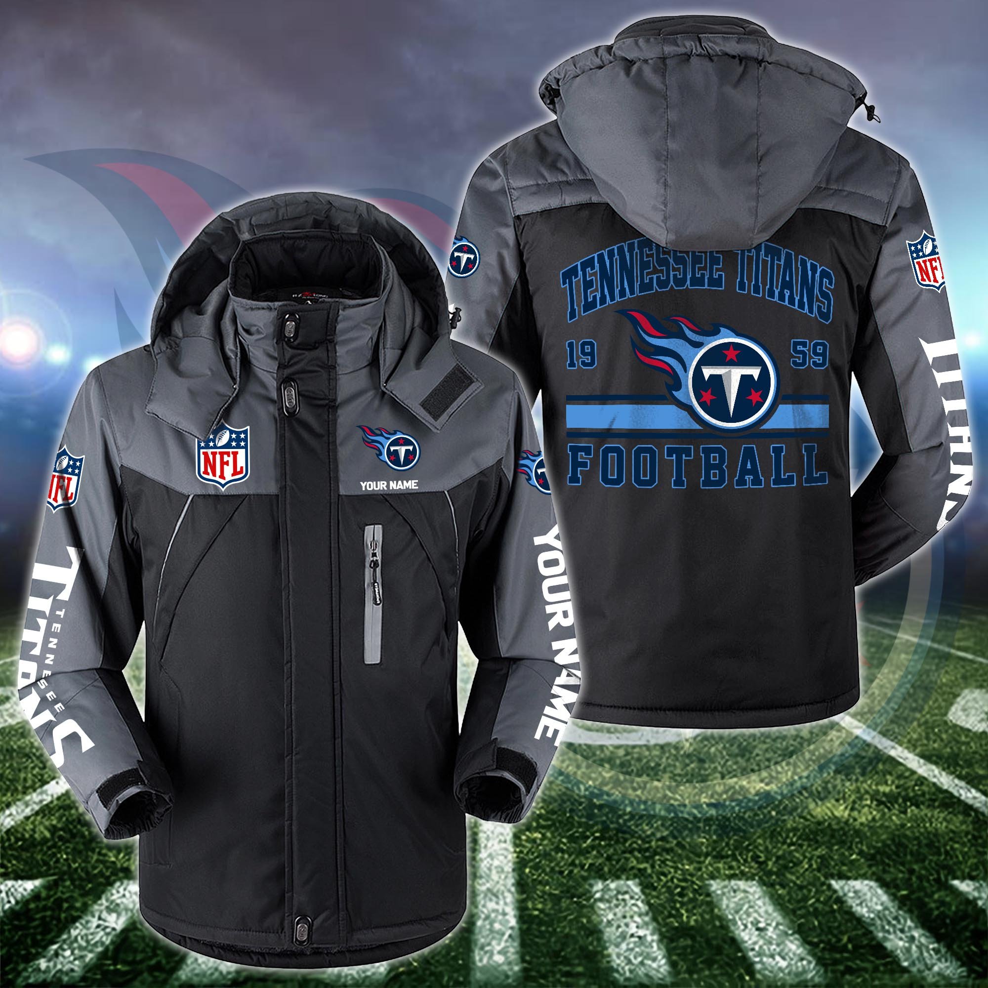 Tennessee Titans Windbraker Jacket Custom Your Name 2024 Versions, Sport Jacket, FootBall Fan Gifts EHIVM-53332