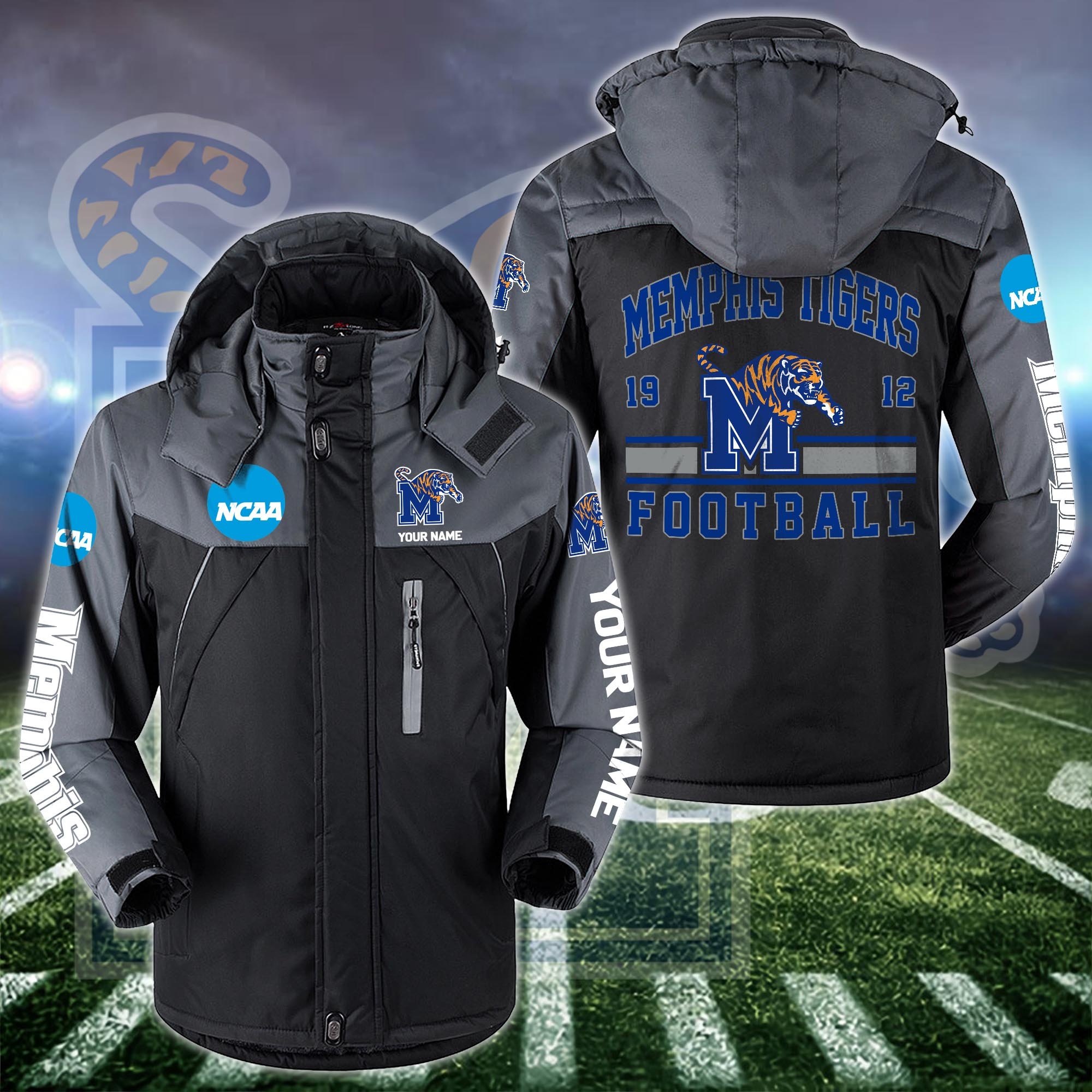 Memphis Tigers Windbraker Jacket Custom Your Name 2024 Versions, Sport Jacket, FootBall Fan Gifts EHIVM-53361