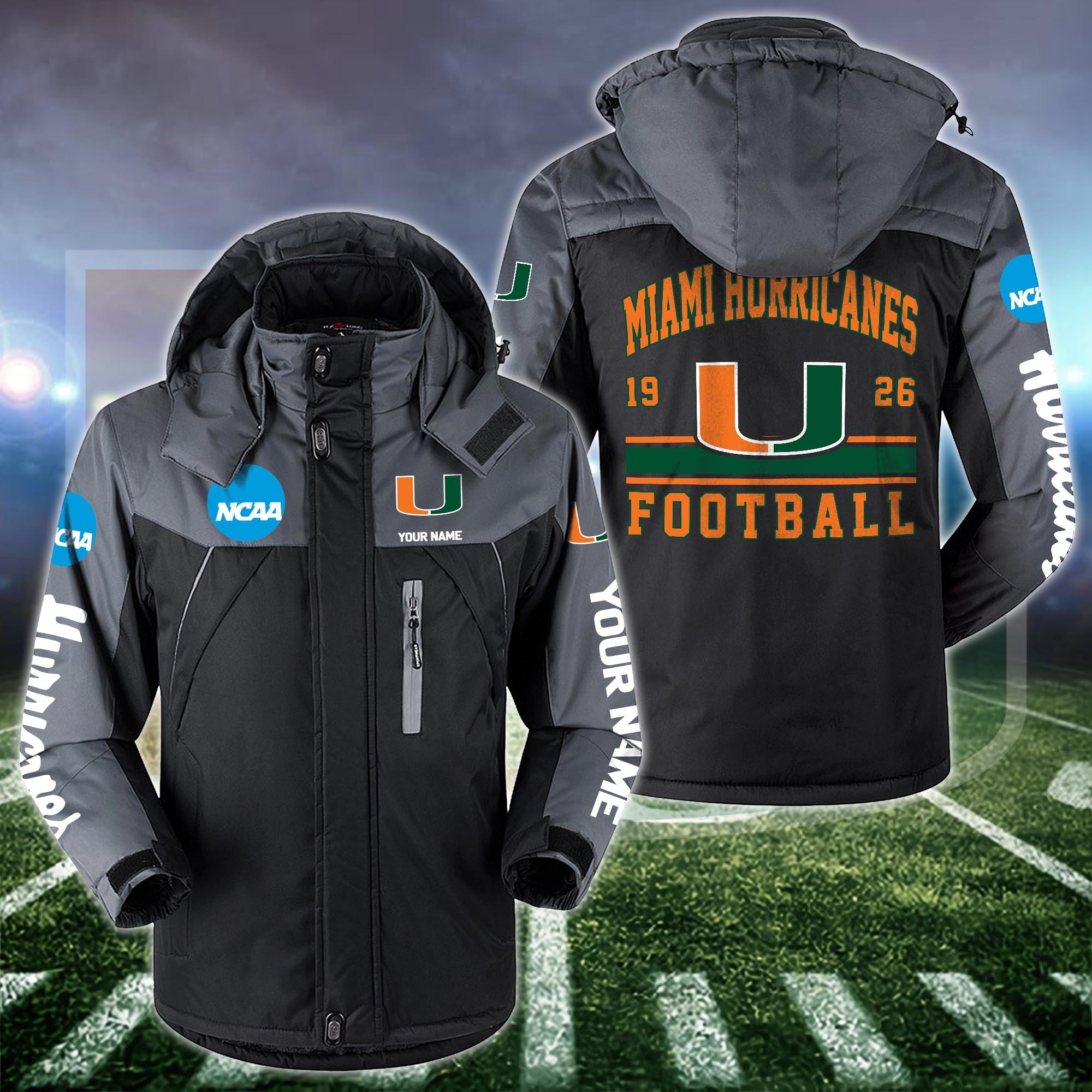 Miami Hurricanes Windbraker Jacket Custom Your Name 2024 Versions, Sport Jacket, FootBall Fan Gifts EHIVM-53361