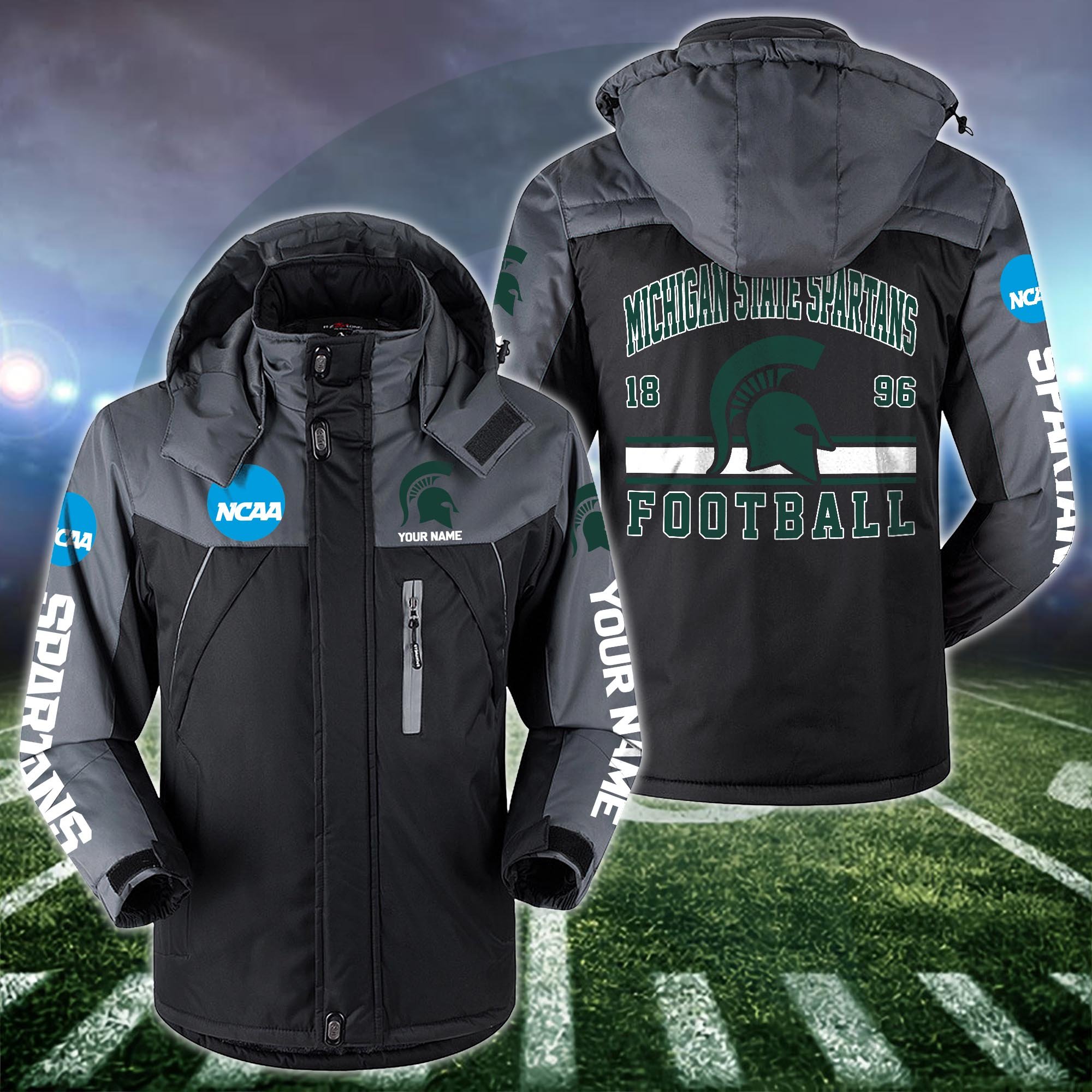 Michigan State Spartans Windbraker Jacket Custom Your Name 2024 Versions, Sport Jacket, FootBall Fan Gifts EHIVM-53361