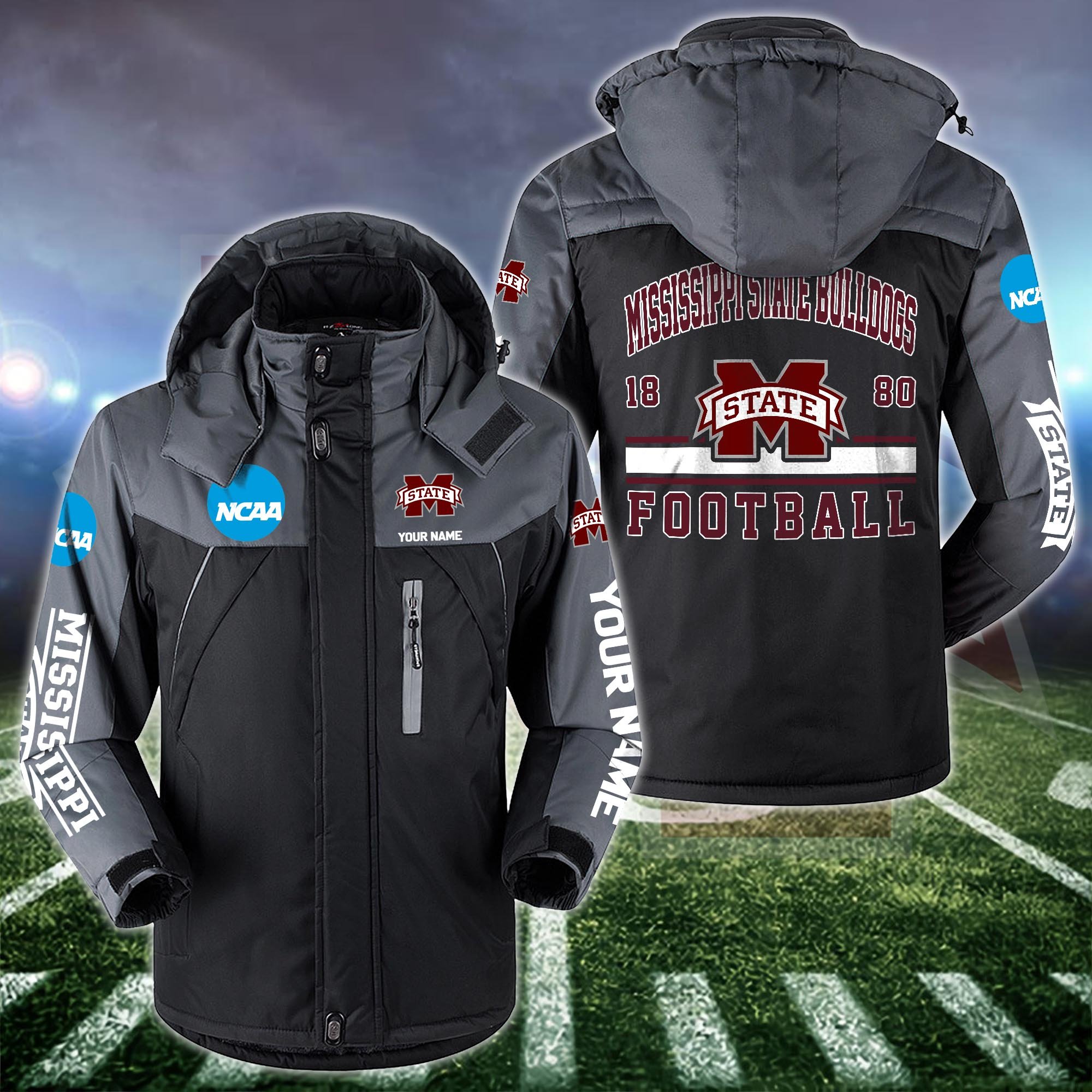 Mississippi State Bulldogs Windbraker Jacket Custom Your Name 2024 Versions, Sport Jacket, FootBall Fan Gifts EHIVM-53361