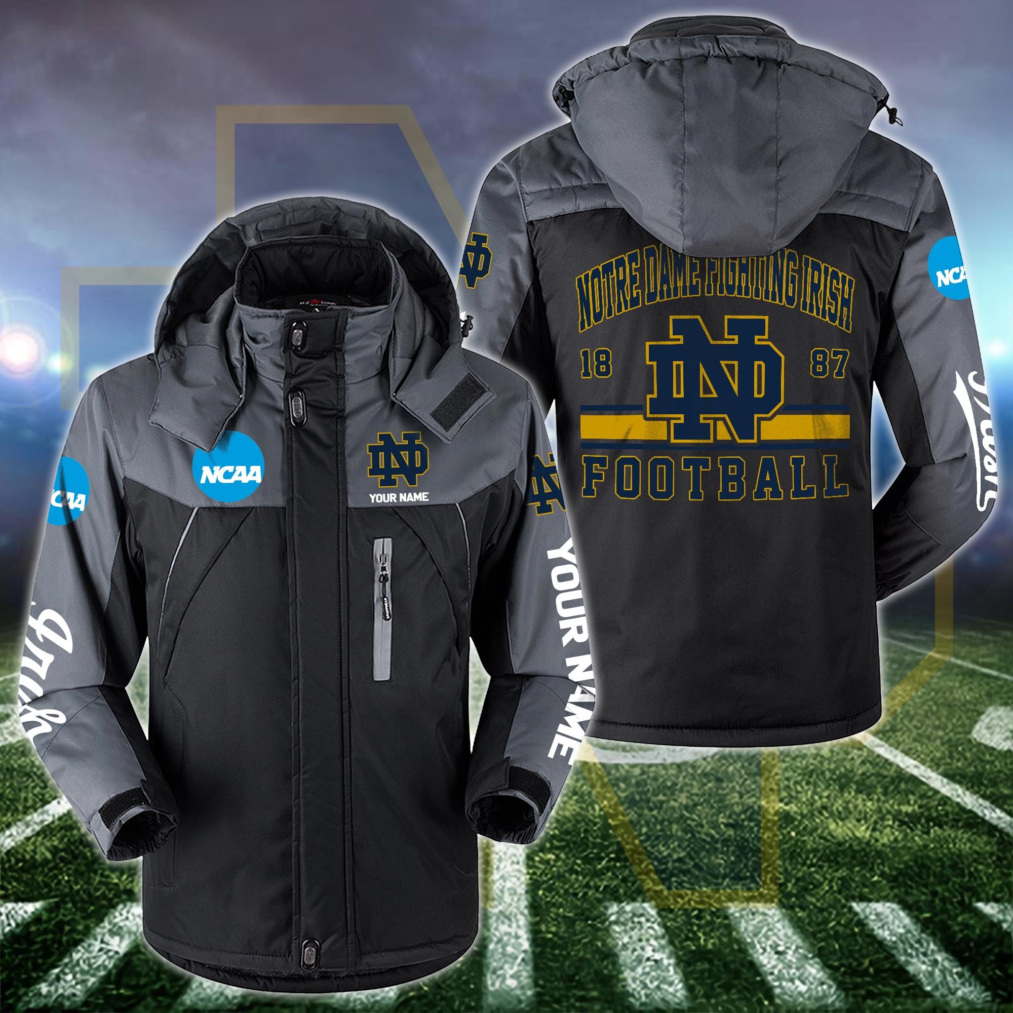 Notre Dame Fighting Irish Windbraker Jacket Custom Your Name 2024 Versions, Sport Jacket, FootBall Fan Gifts EHIVM-53361